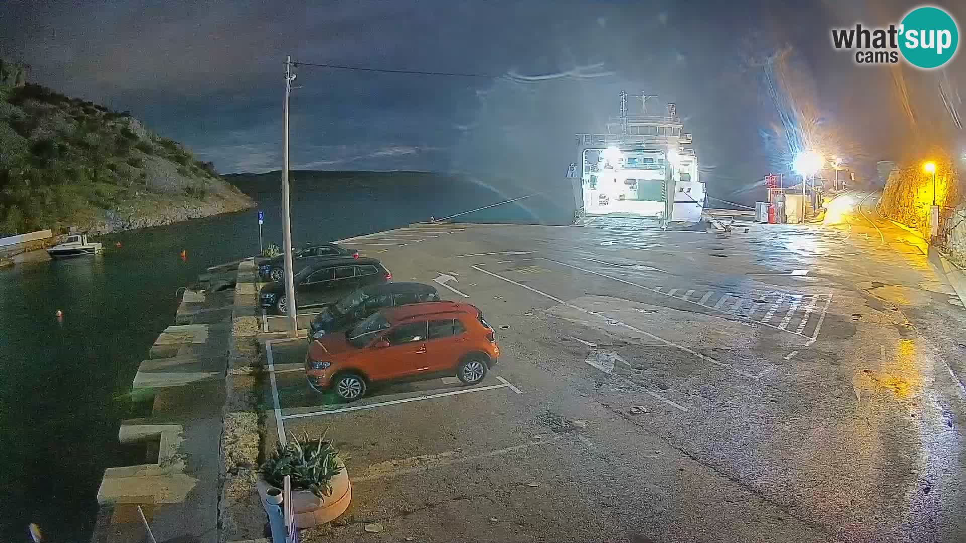 Webcam Fährhafen Prizna – zur Insel Pag