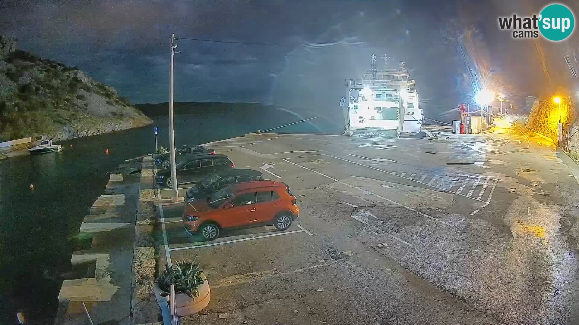 Webcam Fährhafen Prizna – zur Insel Pag