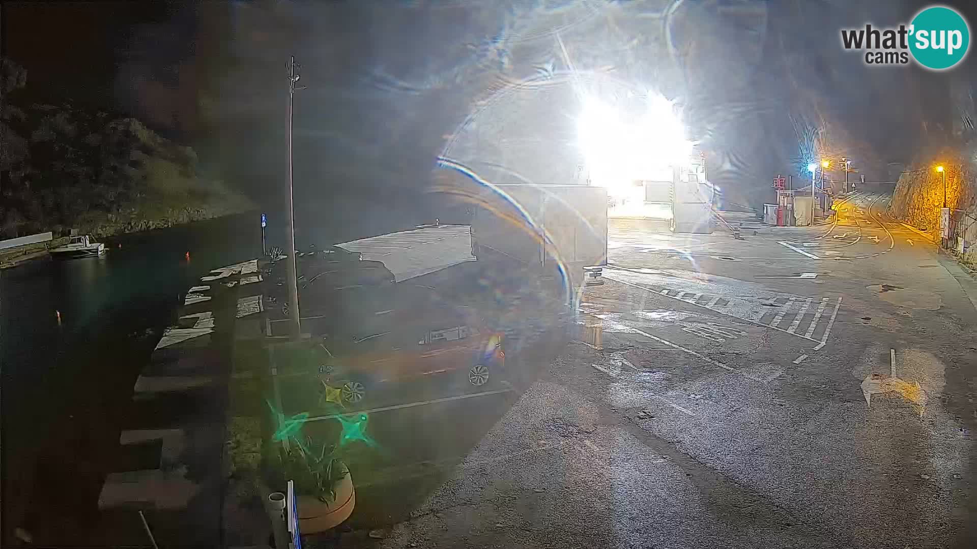 Webcam Prizna ferry port to Pag island