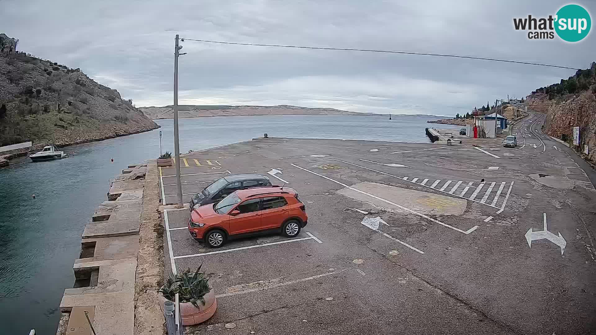 Webcam Fährhafen Prizna – zur Insel Pag