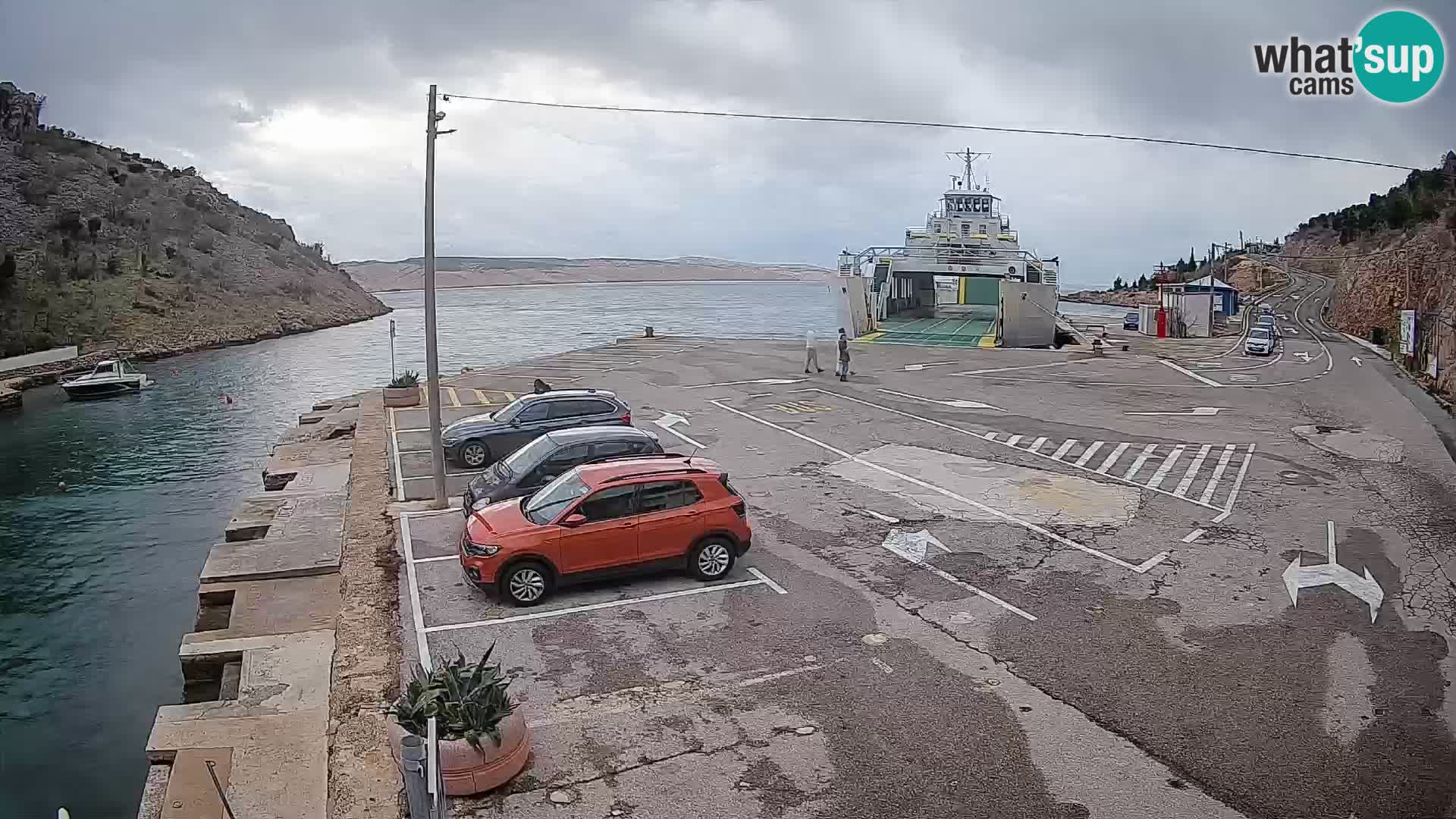 Webcam Fährhafen Prizna – zur Insel Pag