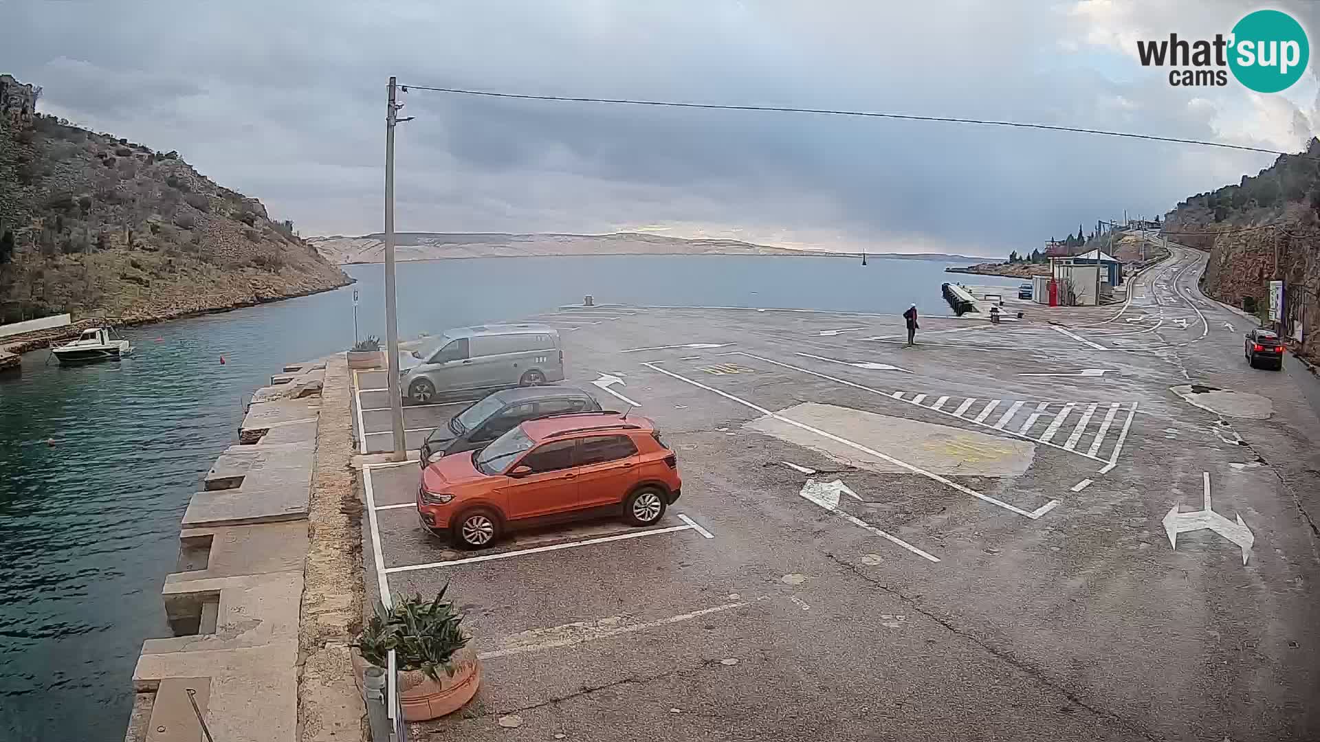 Webcam Fährhafen Prizna – zur Insel Pag