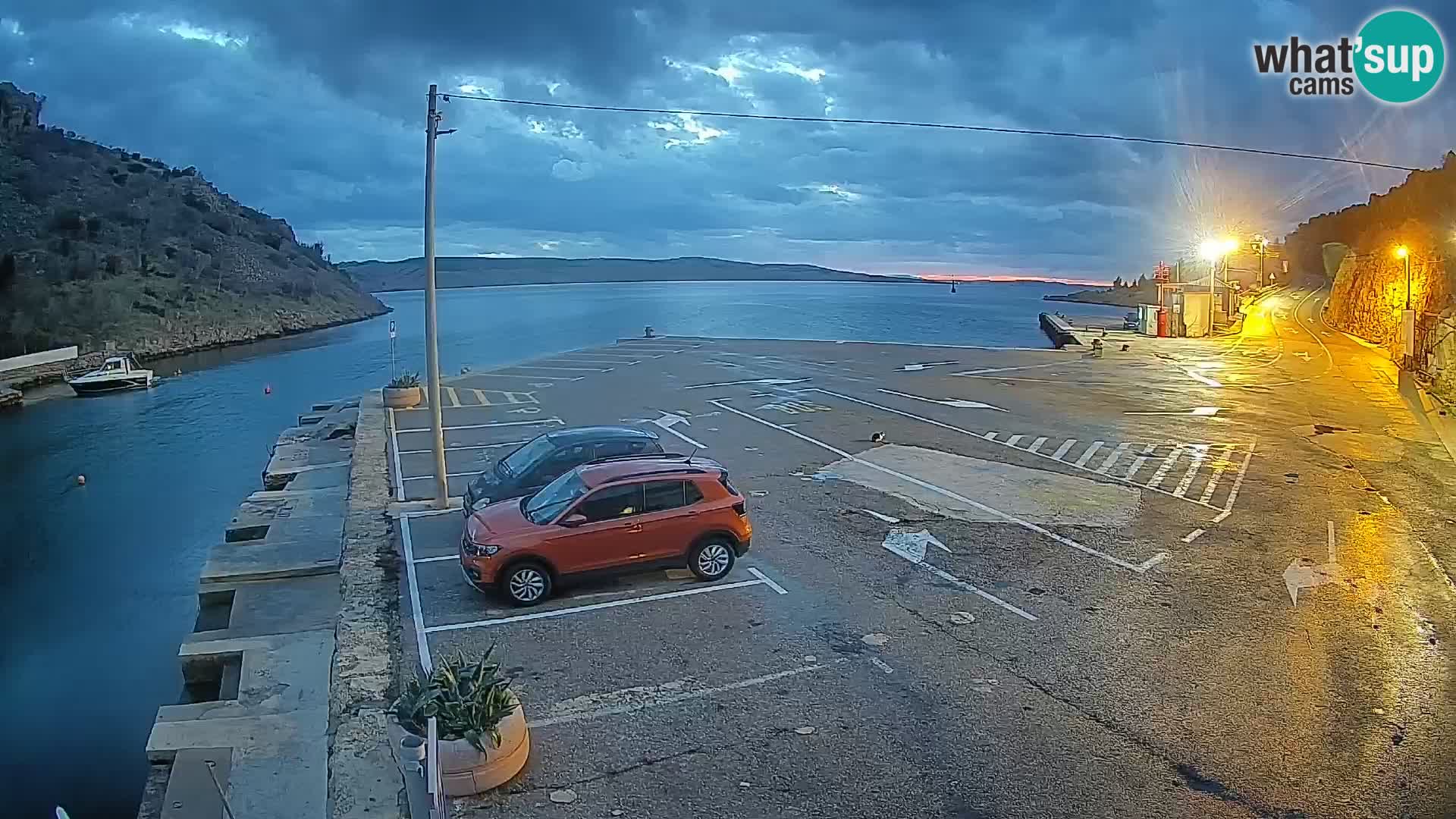 Webcam Fährhafen Prizna – zur Insel Pag