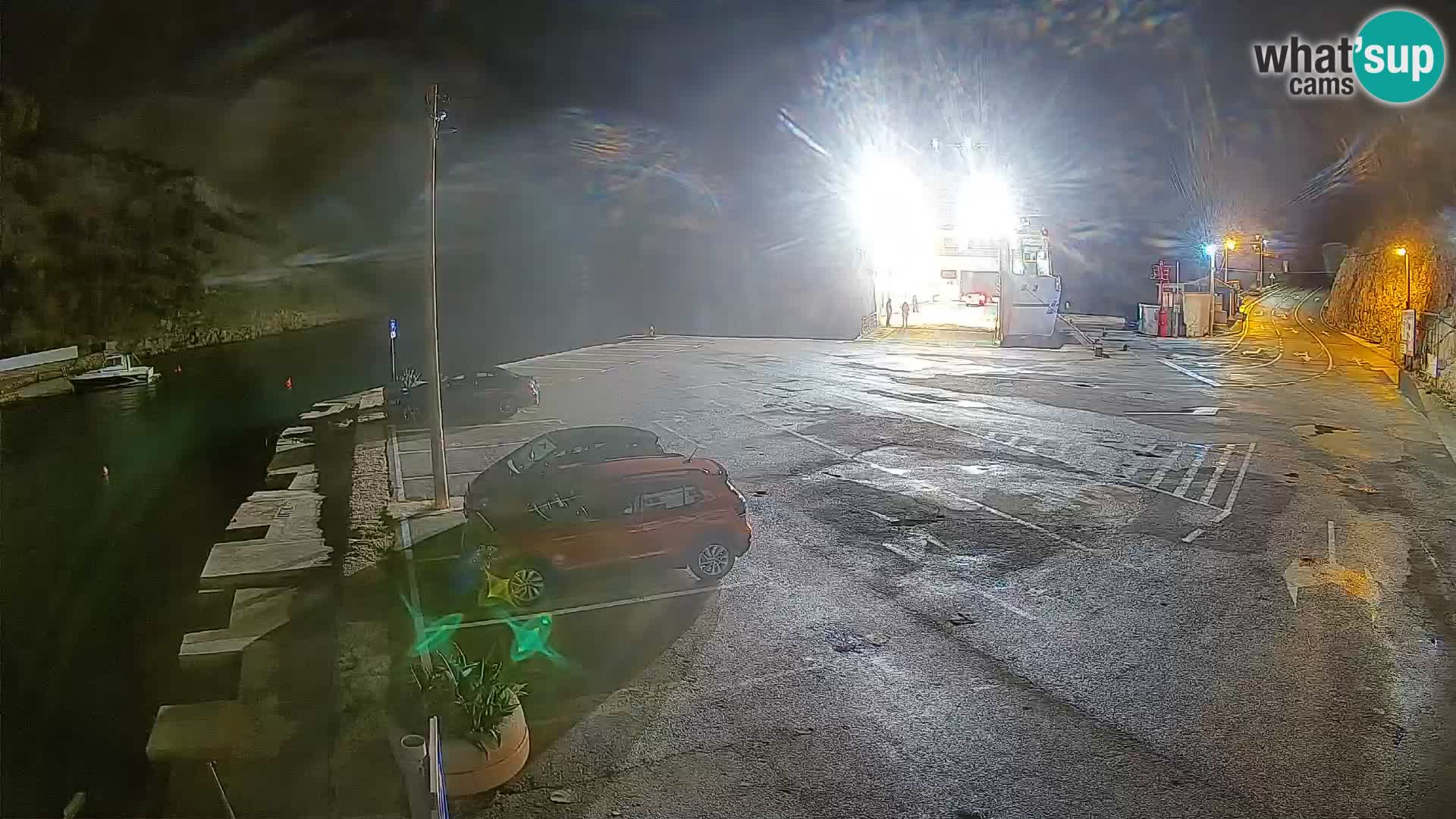 Webcam port de ferry de Prizna – vers l’île de Pag