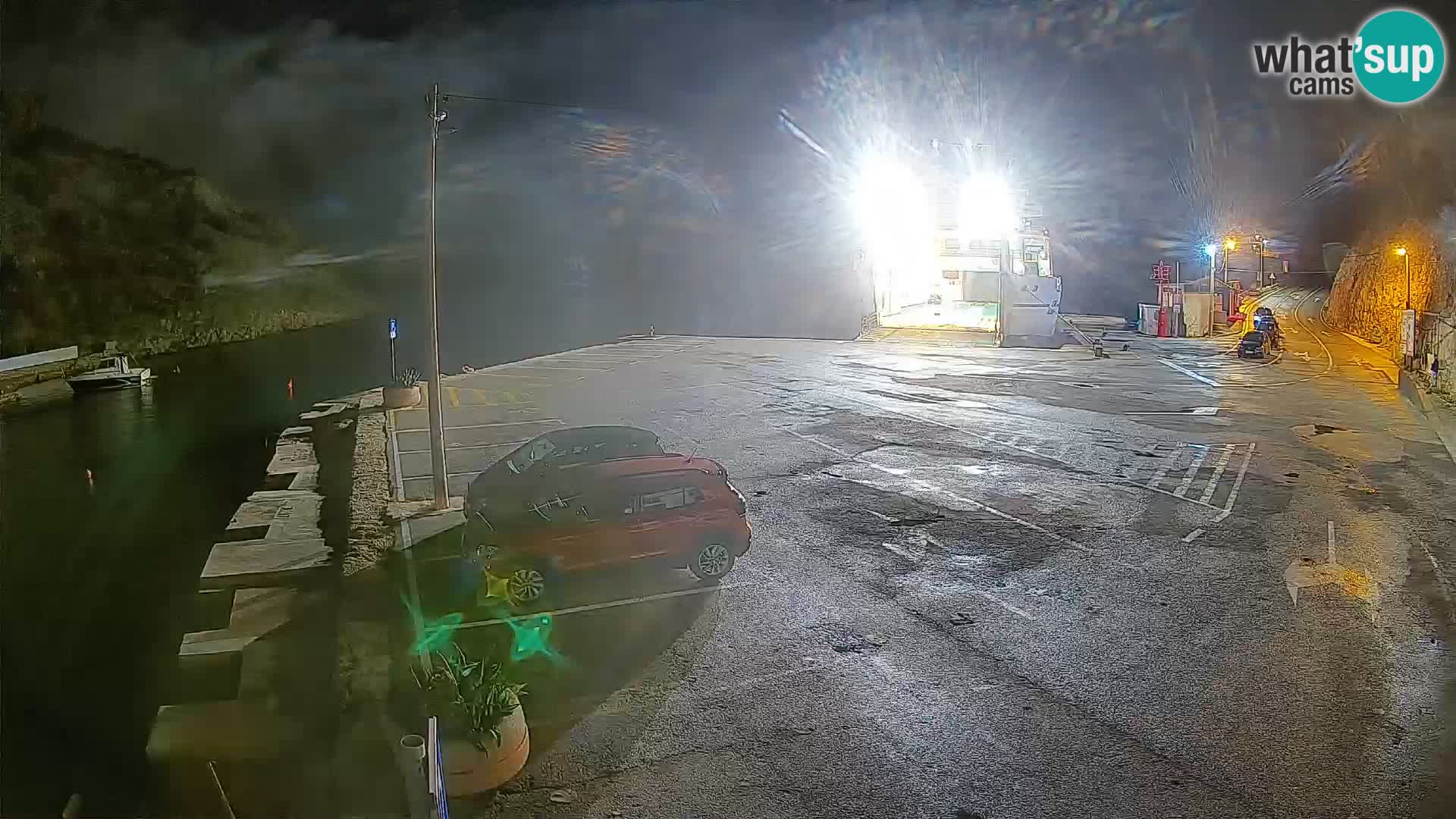 Webcam Prizna ferry port to Pag island