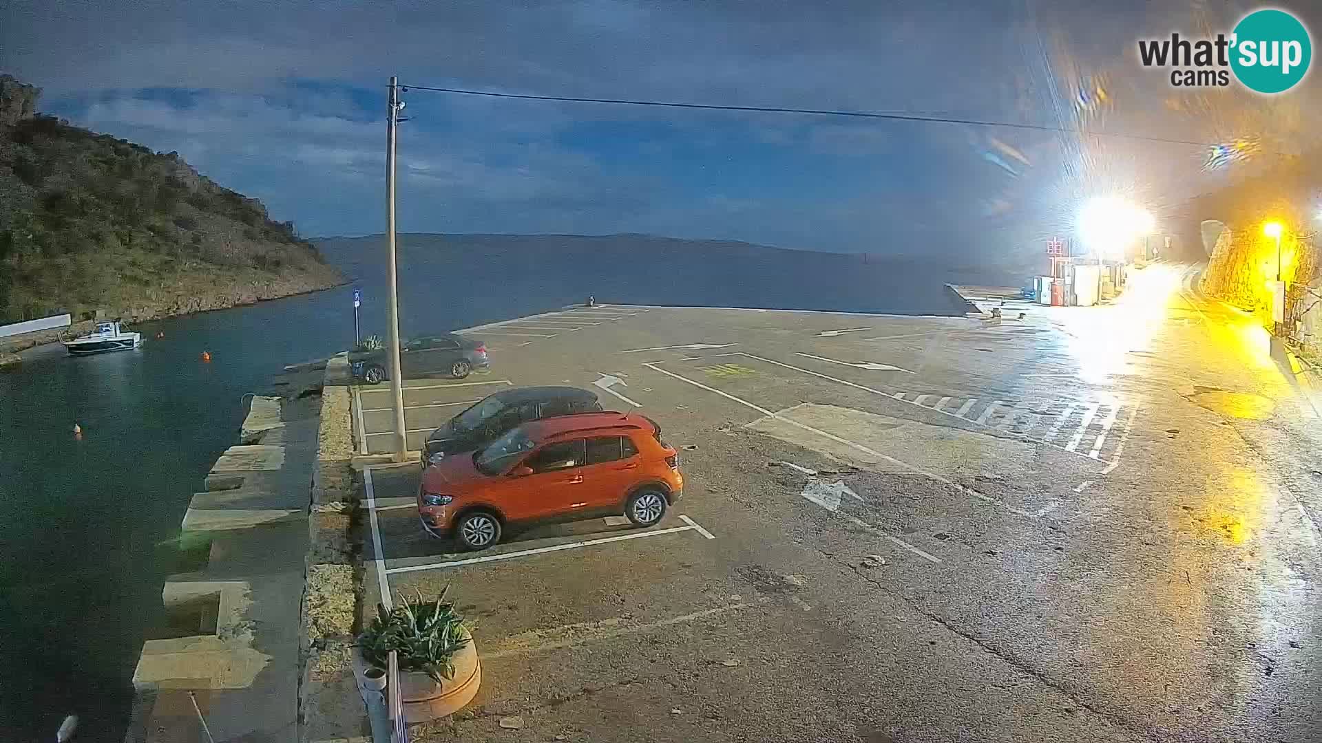 Webcam Prizna ferry port to Pag island