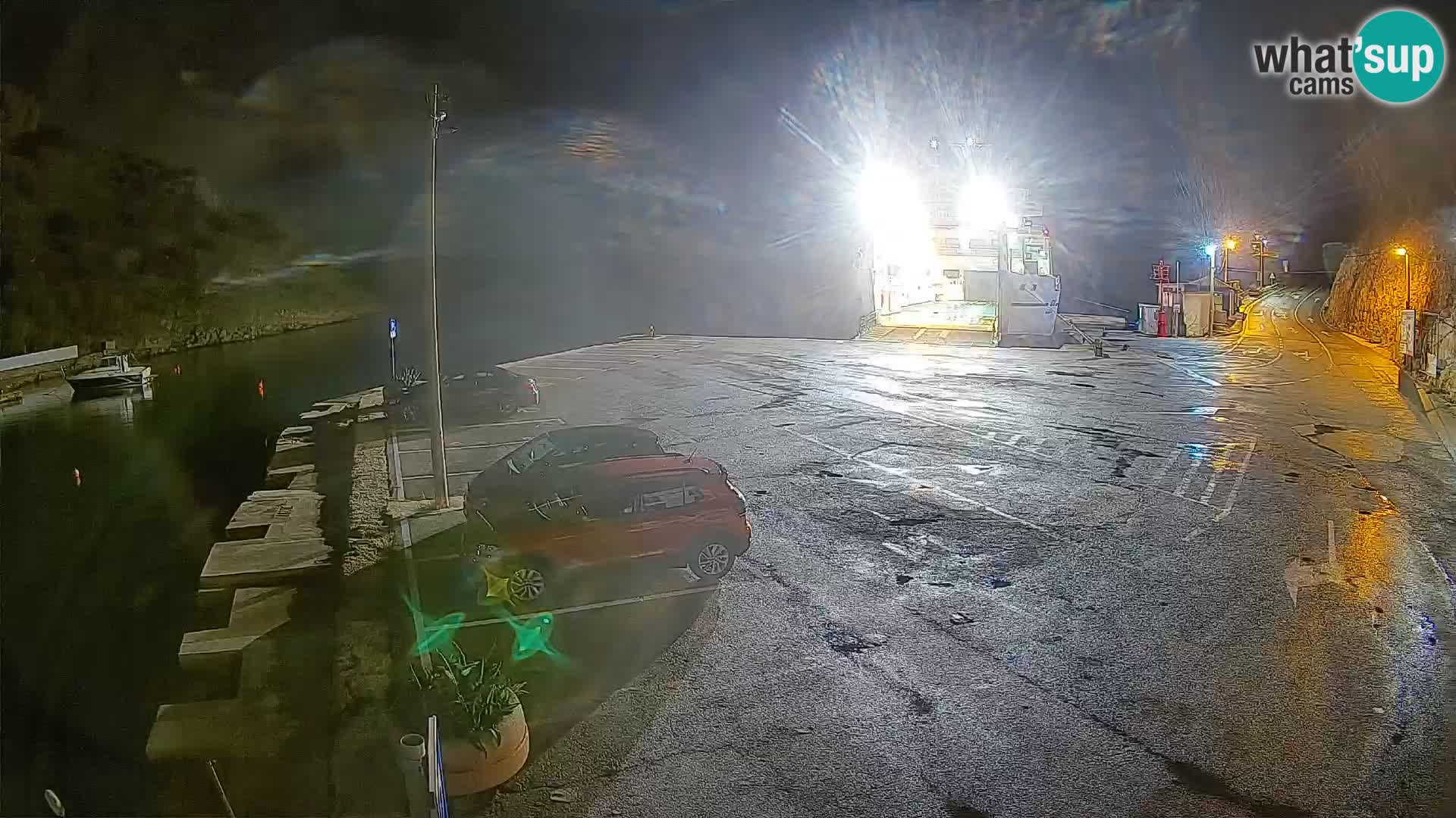 Webcam Prizna ferry port to Pag island