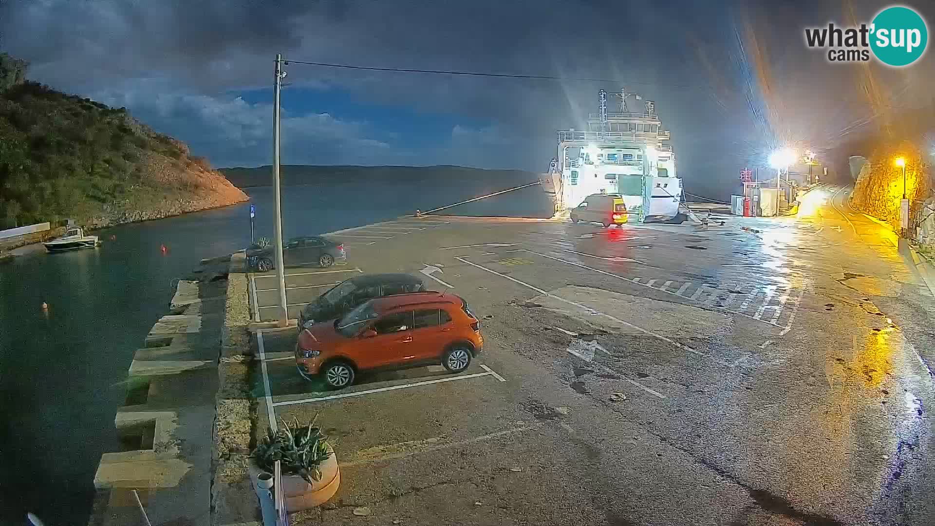 Webcam port de ferry de Prizna – vers l’île de Pag