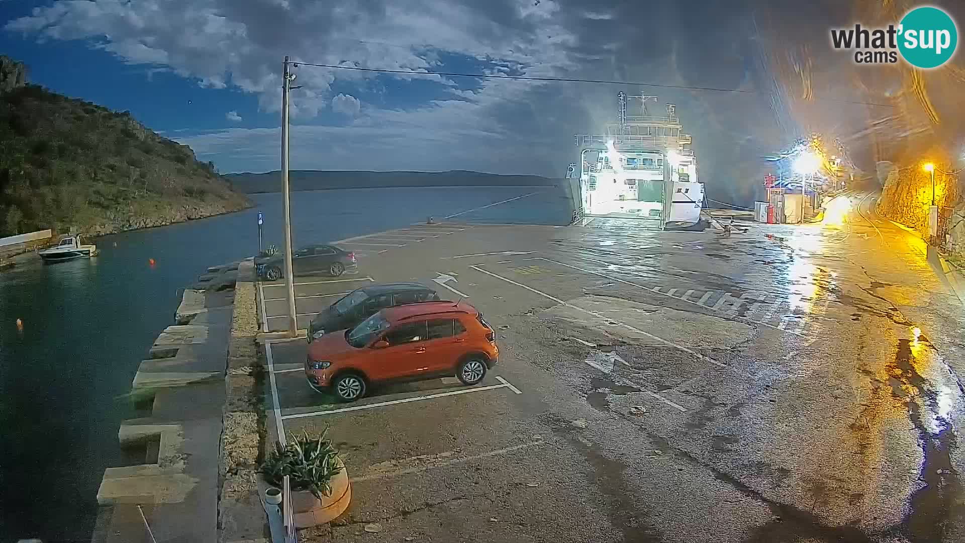 Webcam Fährhafen Prizna – zur Insel Pag