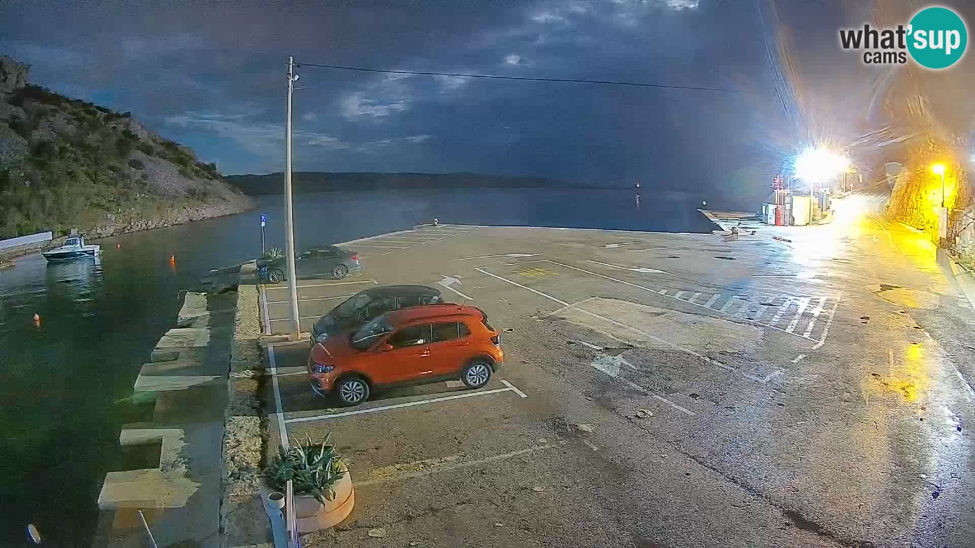 Webcam Prizna ferry port to Pag island