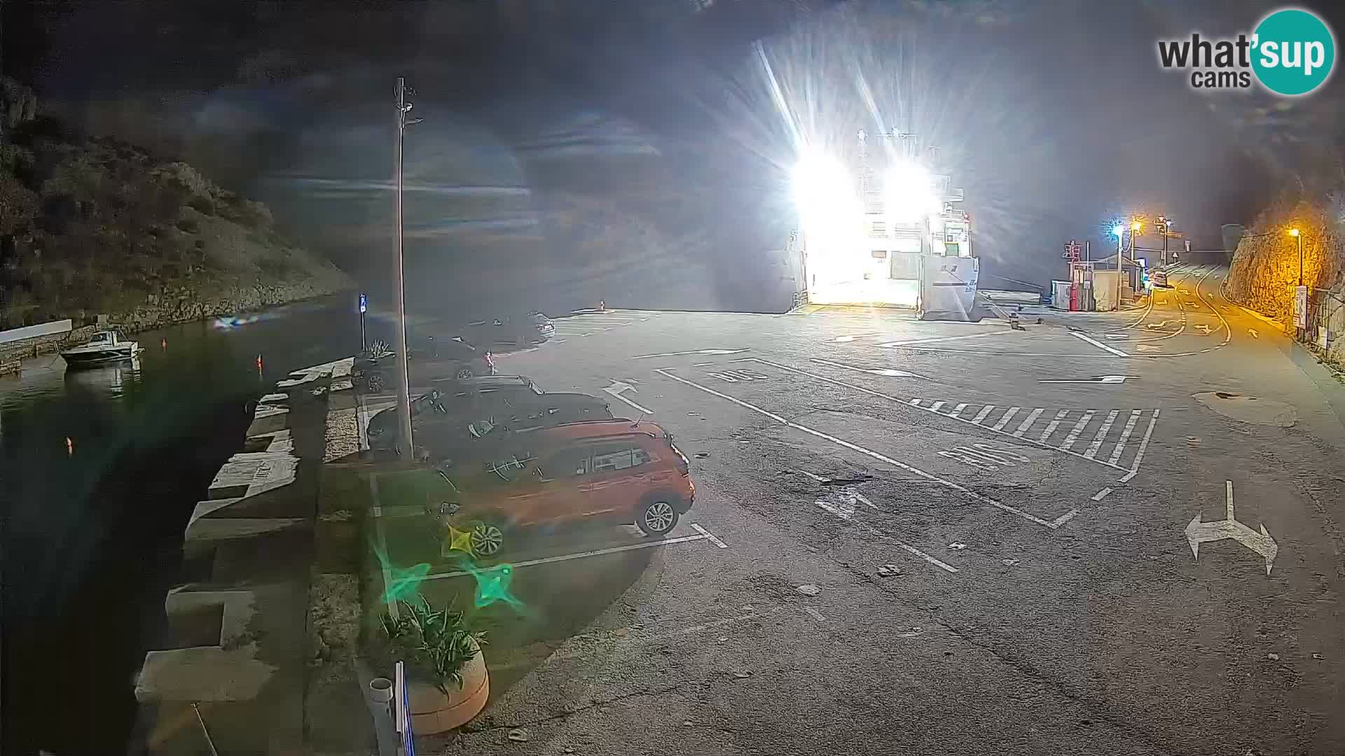 Webcam Prizna ferry port to Pag island