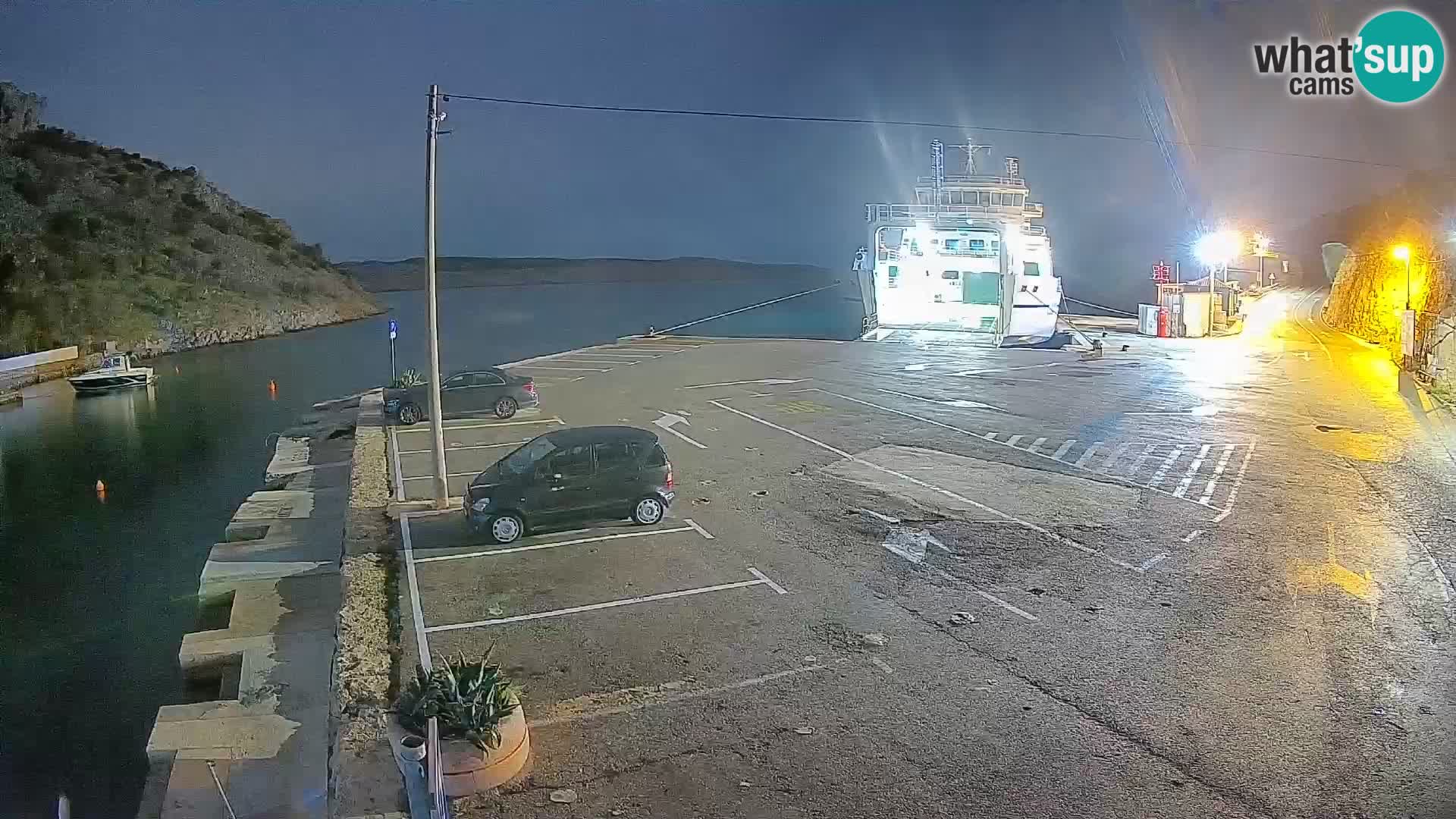 Webcam Prizna ferry port to Pag island