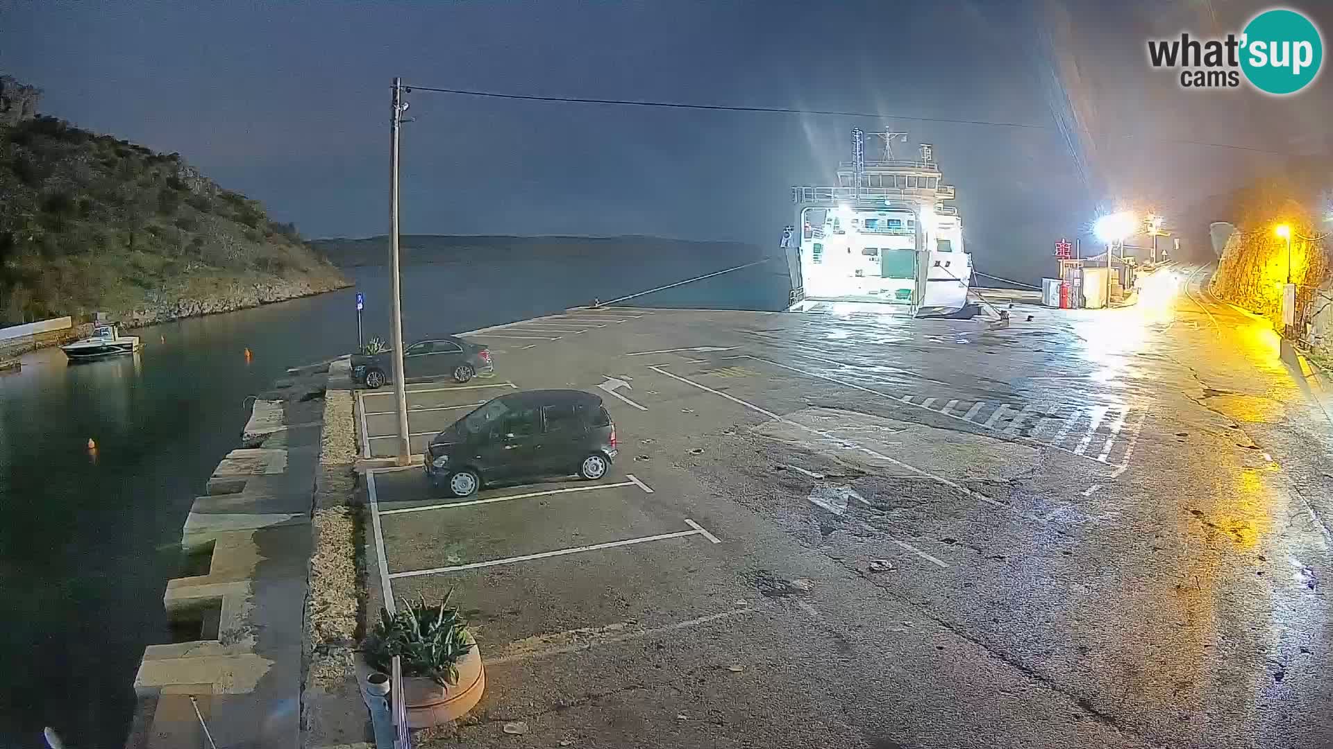 Webcam port de ferry de Prizna – vers l’île de Pag