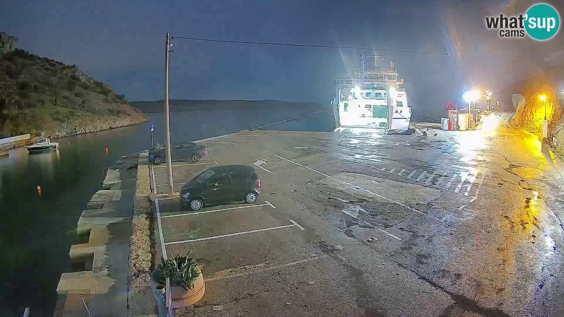 Webcam Fährhafen Prizna – zur Insel Pag
