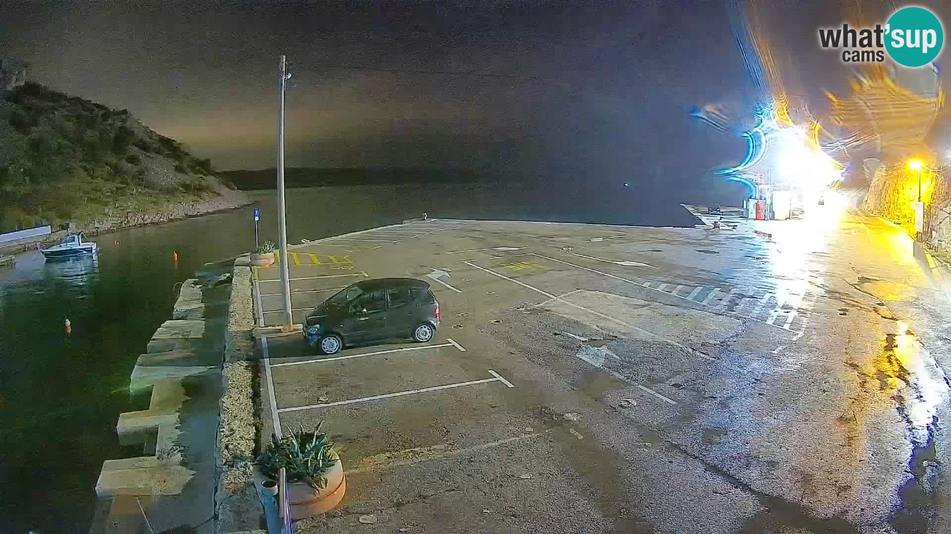 Webcam port de ferry de Prizna – vers l’île de Pag