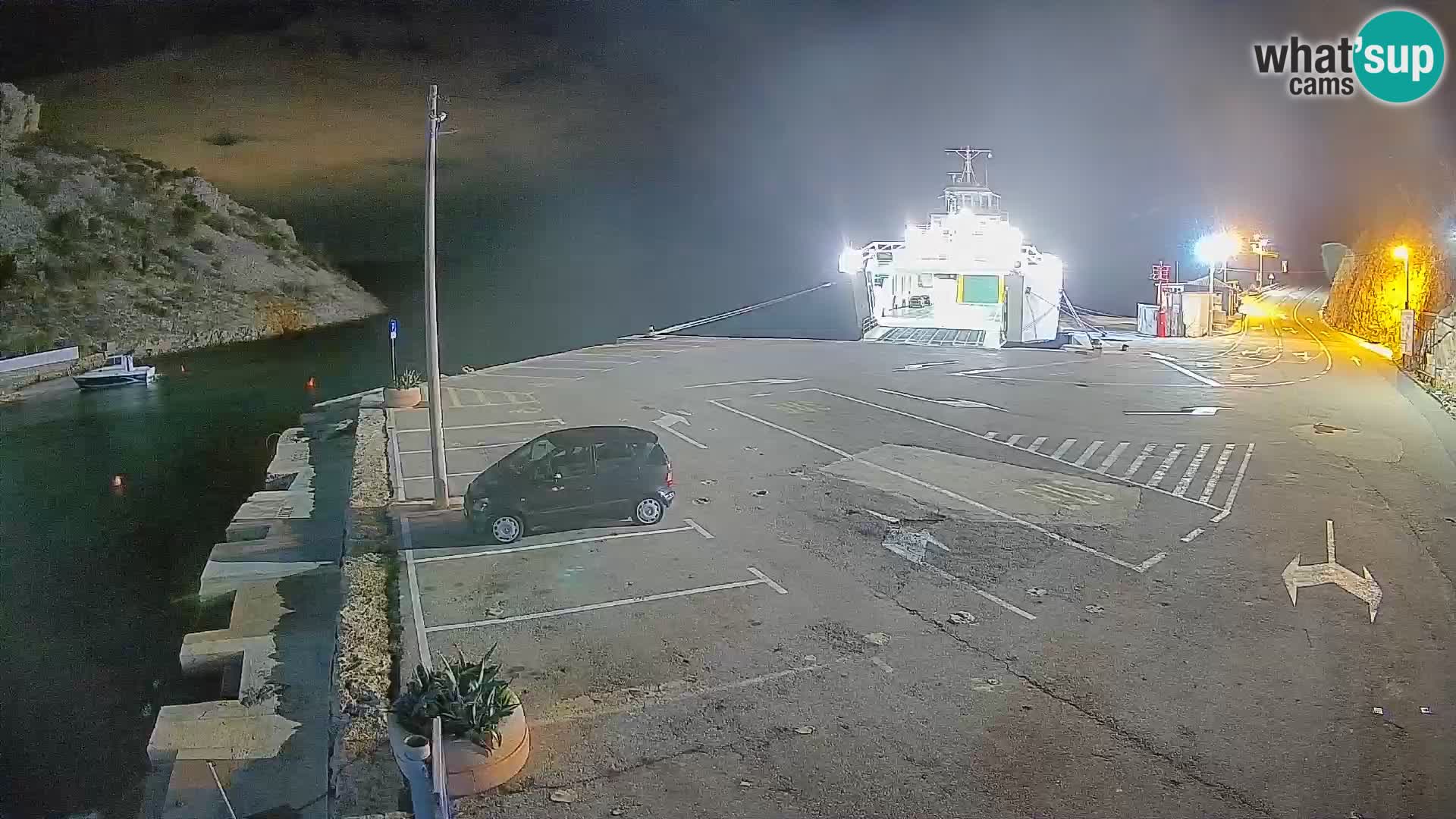 Webcam Fährhafen Prizna – zur Insel Pag