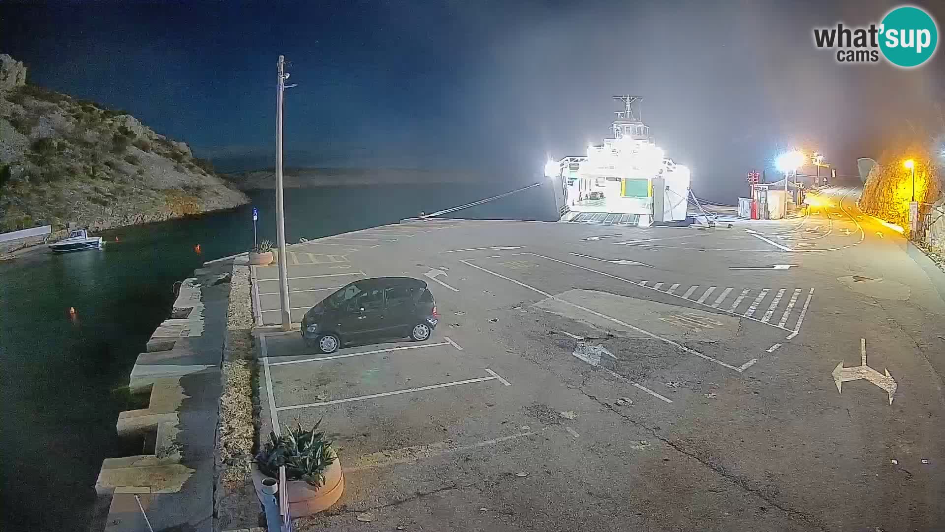 Webcam Fährhafen Prizna – zur Insel Pag