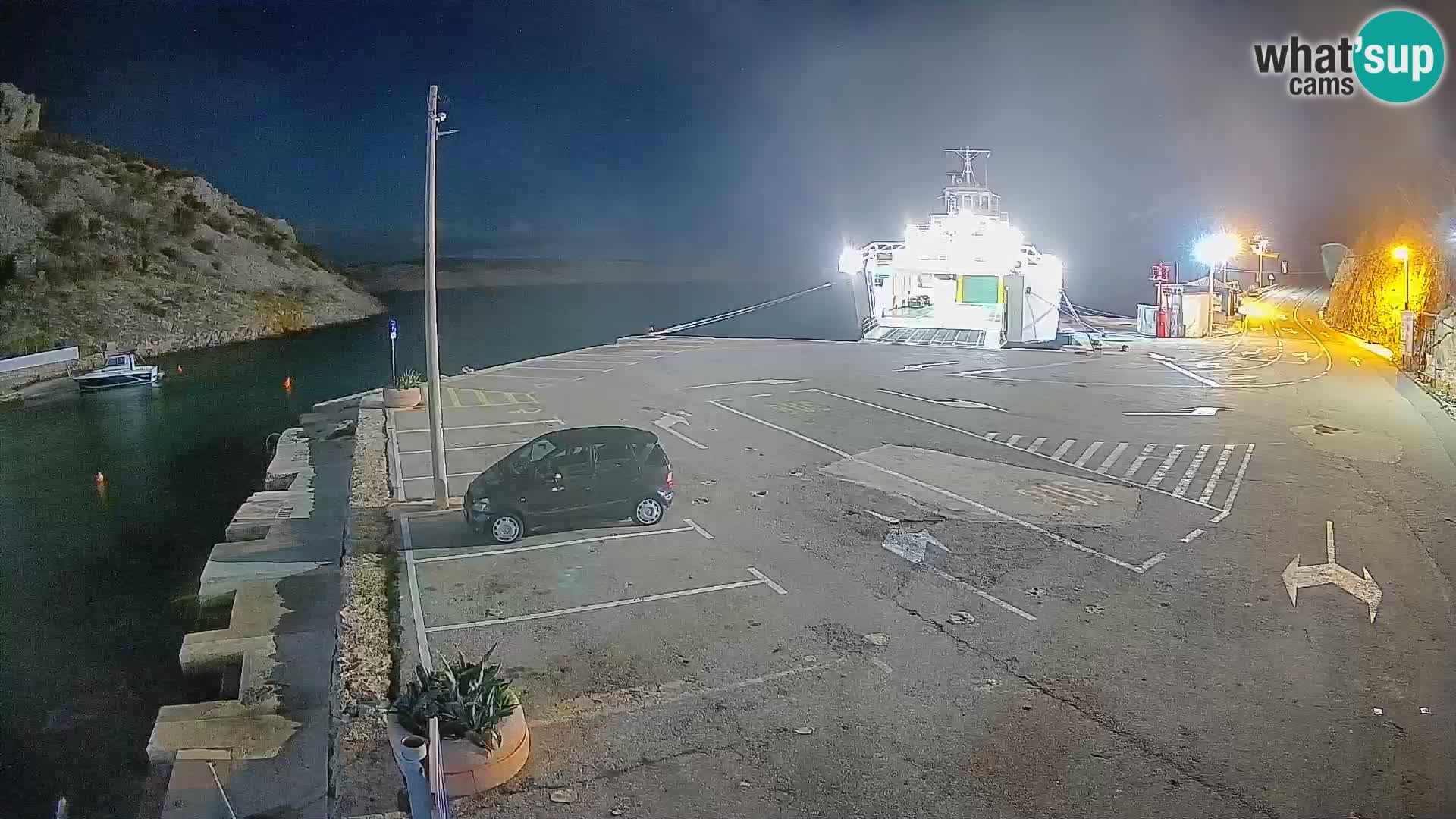 Webcam Fährhafen Prizna – zur Insel Pag