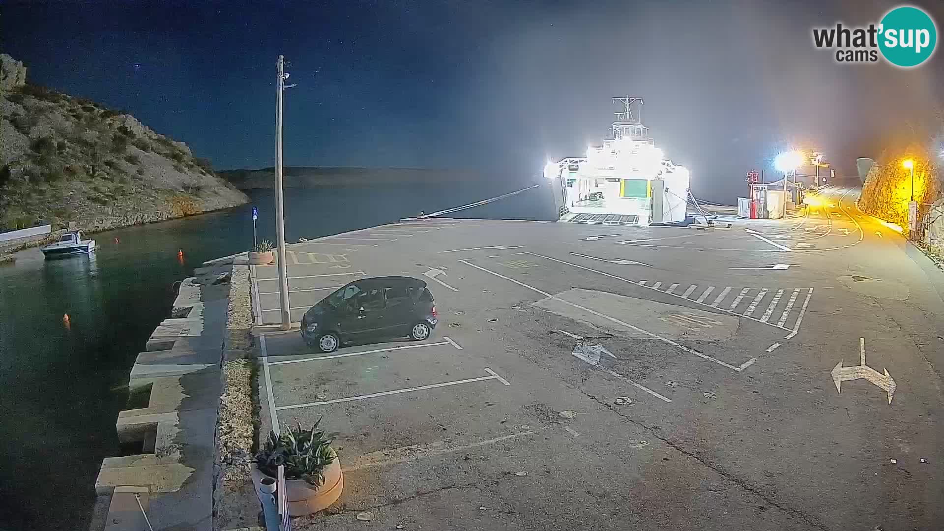 Webcam Fährhafen Prizna – zur Insel Pag