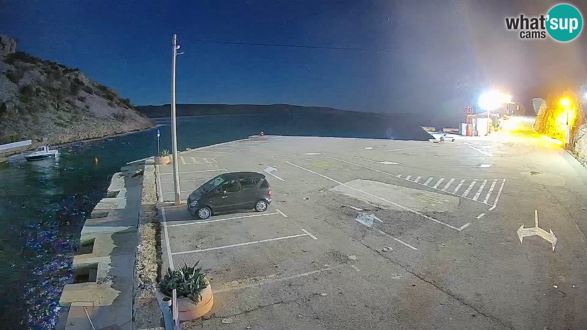 Webcam port de ferry de Prizna – vers l’île de Pag
