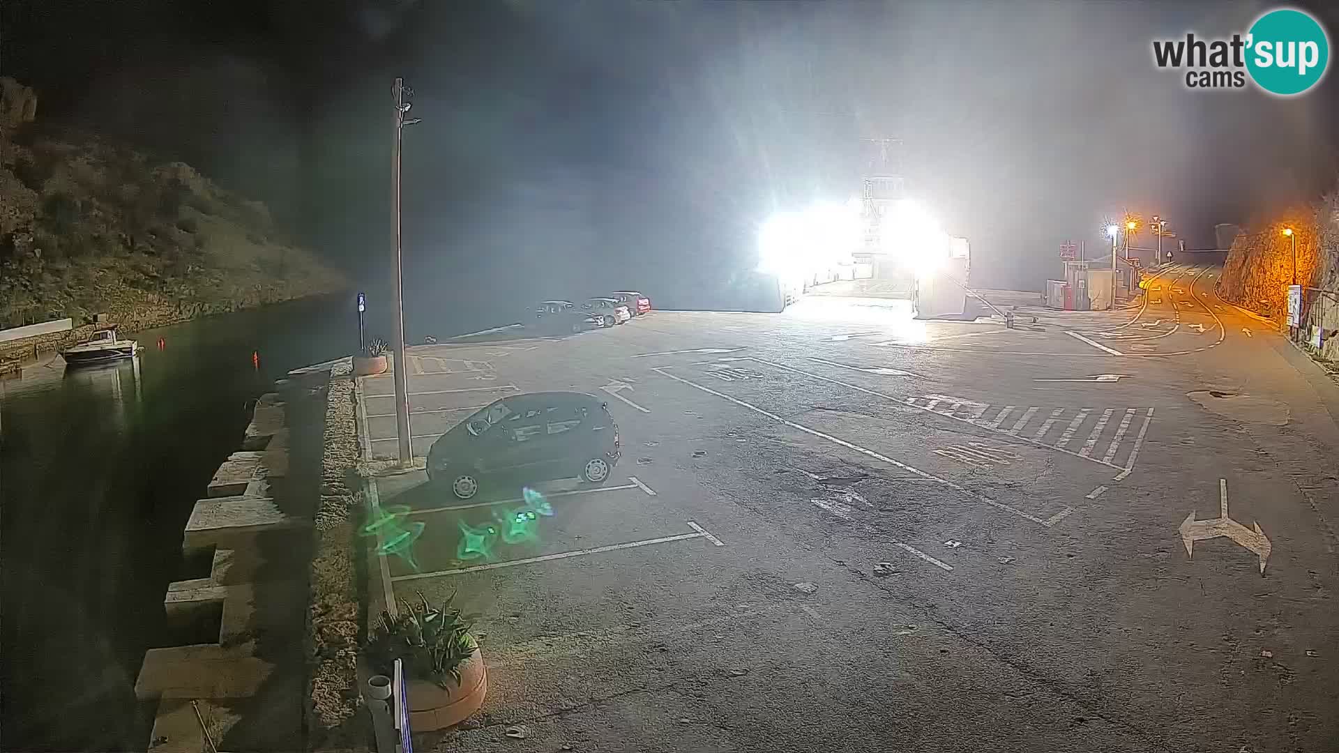 Webcam Prizna ferry port to Pag island