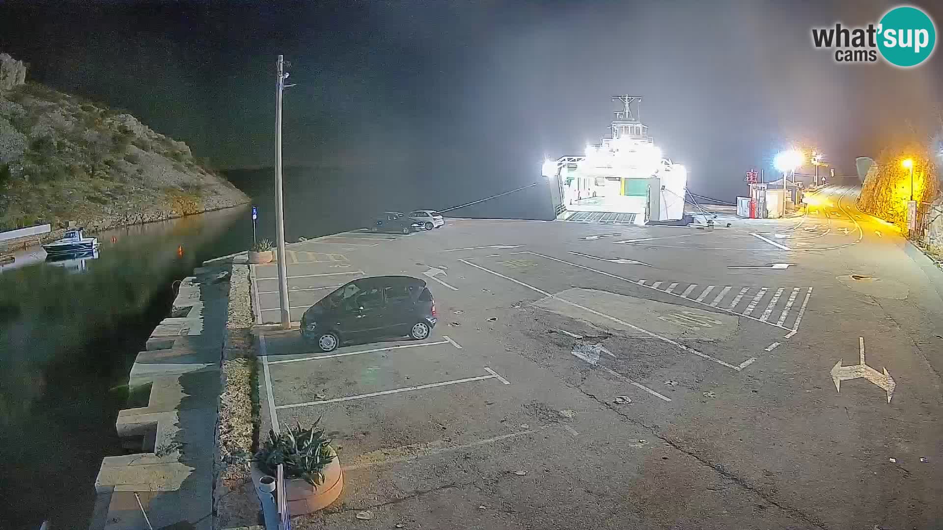 Webcam Prizna ferry port to Pag island