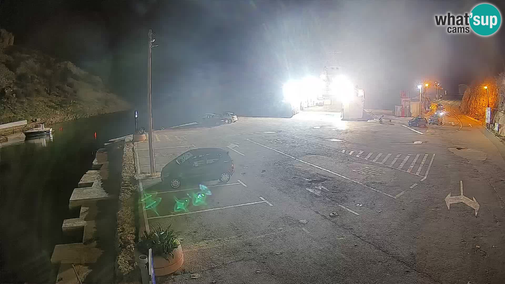 Webcam Prizna ferry port to Pag island