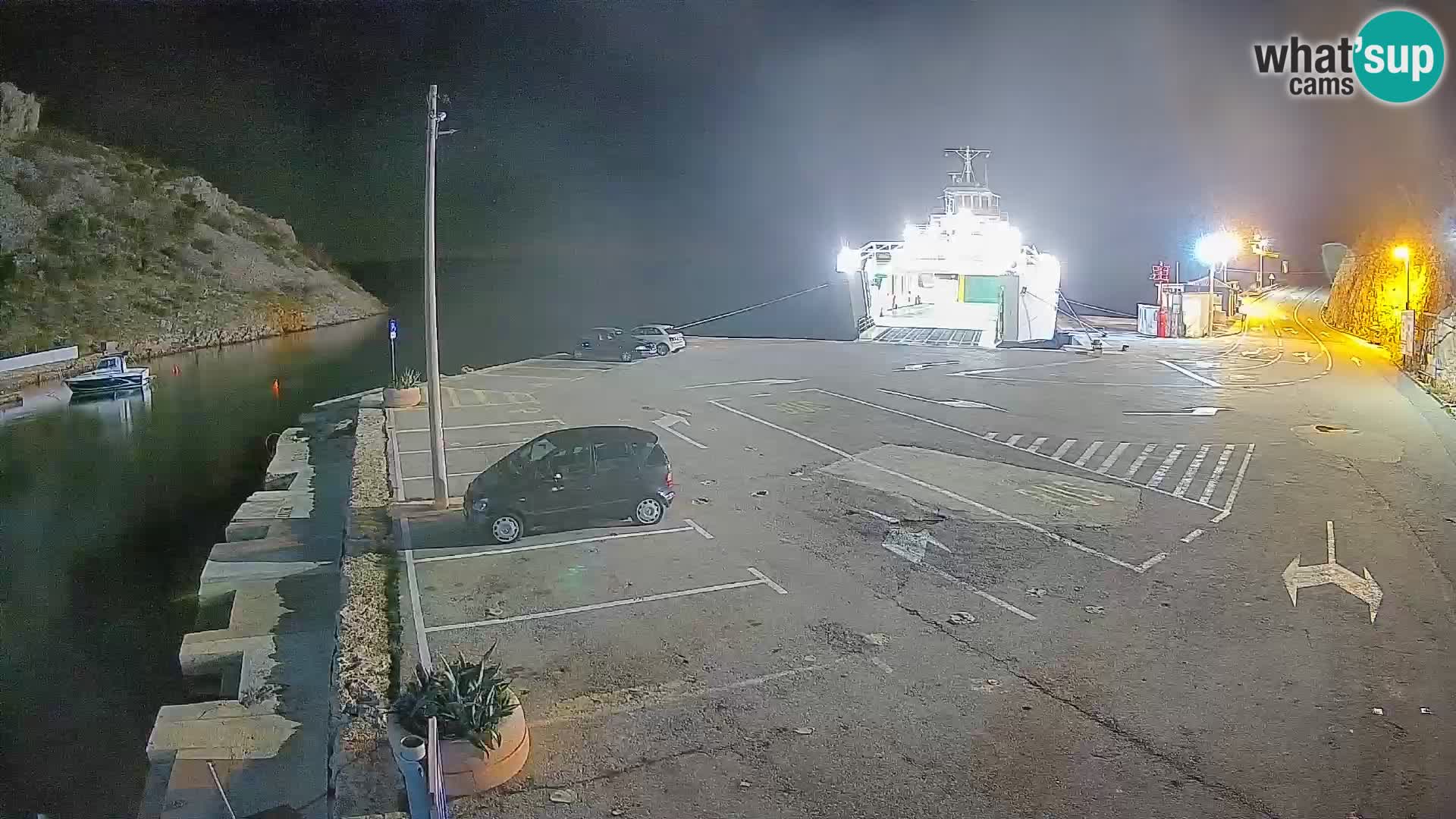 Webcam Prizna ferry port to Pag island
