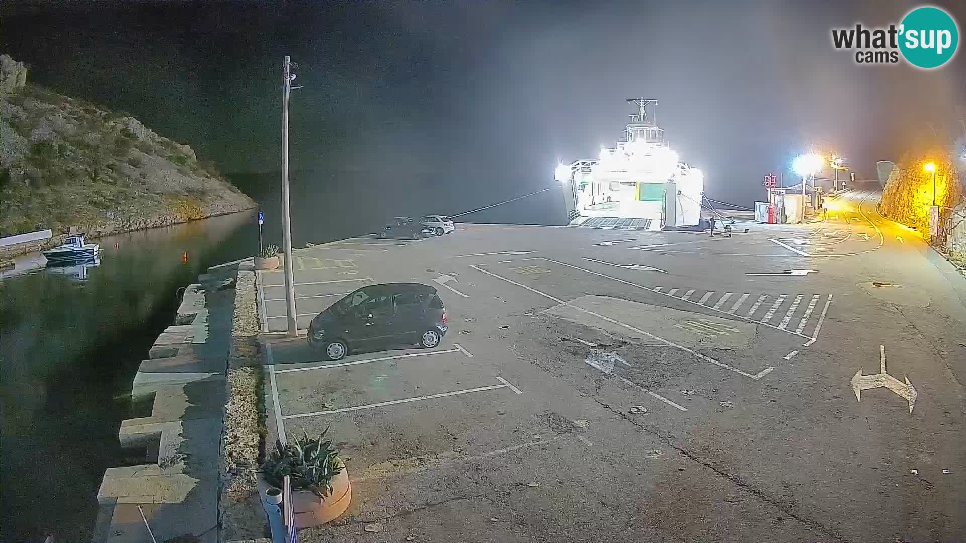 Webcam Fährhafen Prizna – zur Insel Pag