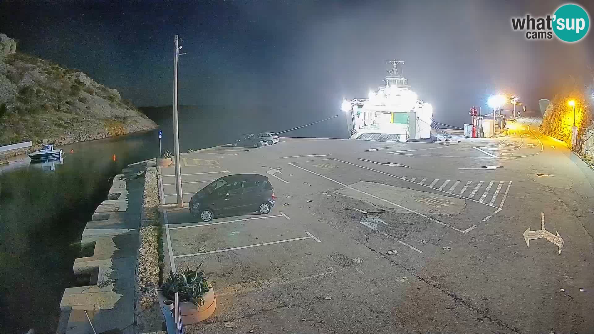 Webcam port de ferry de Prizna – vers l’île de Pag
