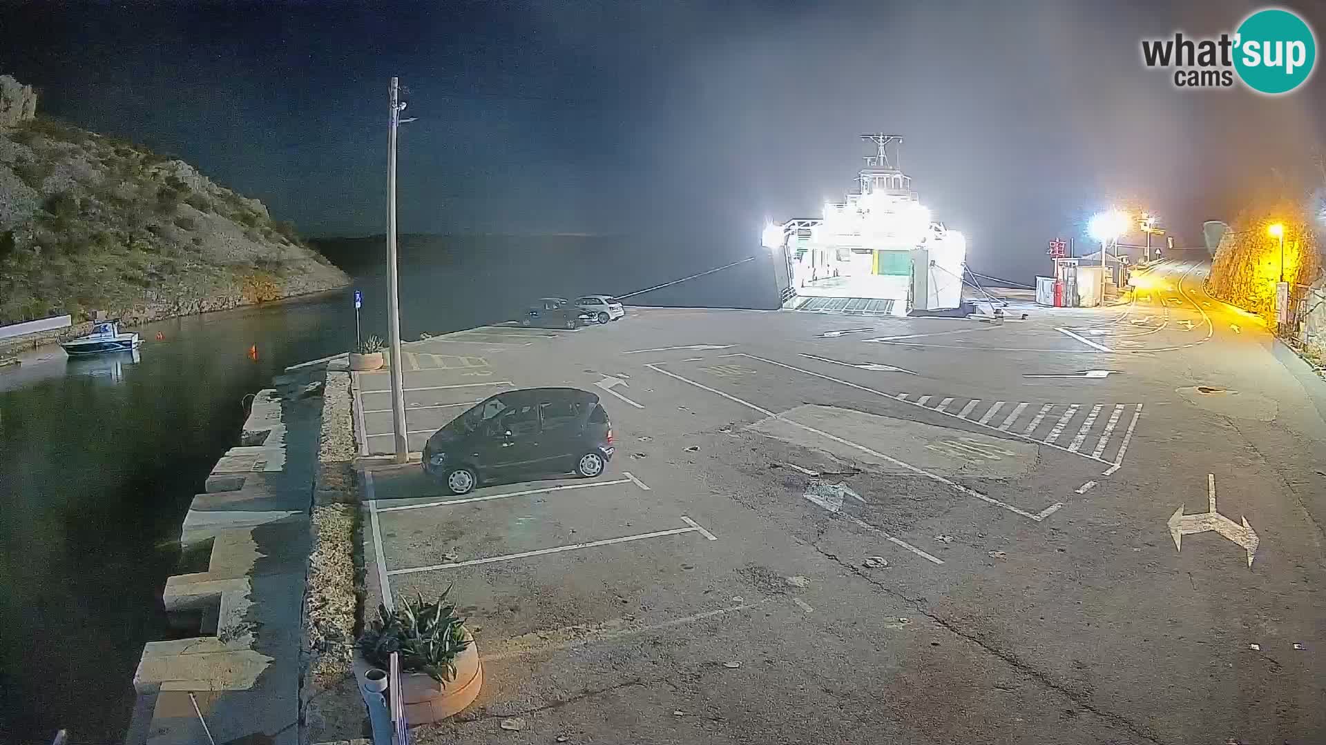 Webcam Fährhafen Prizna – zur Insel Pag