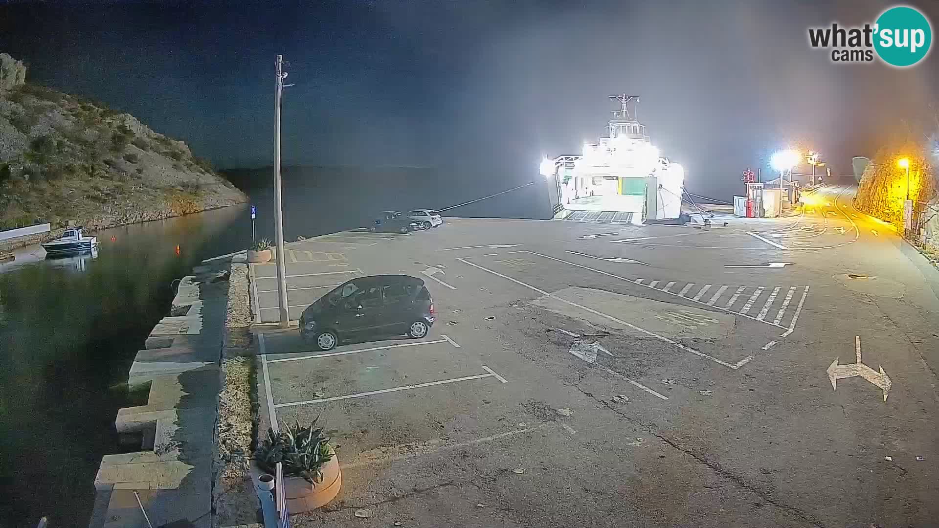 Webcam Fährhafen Prizna – zur Insel Pag