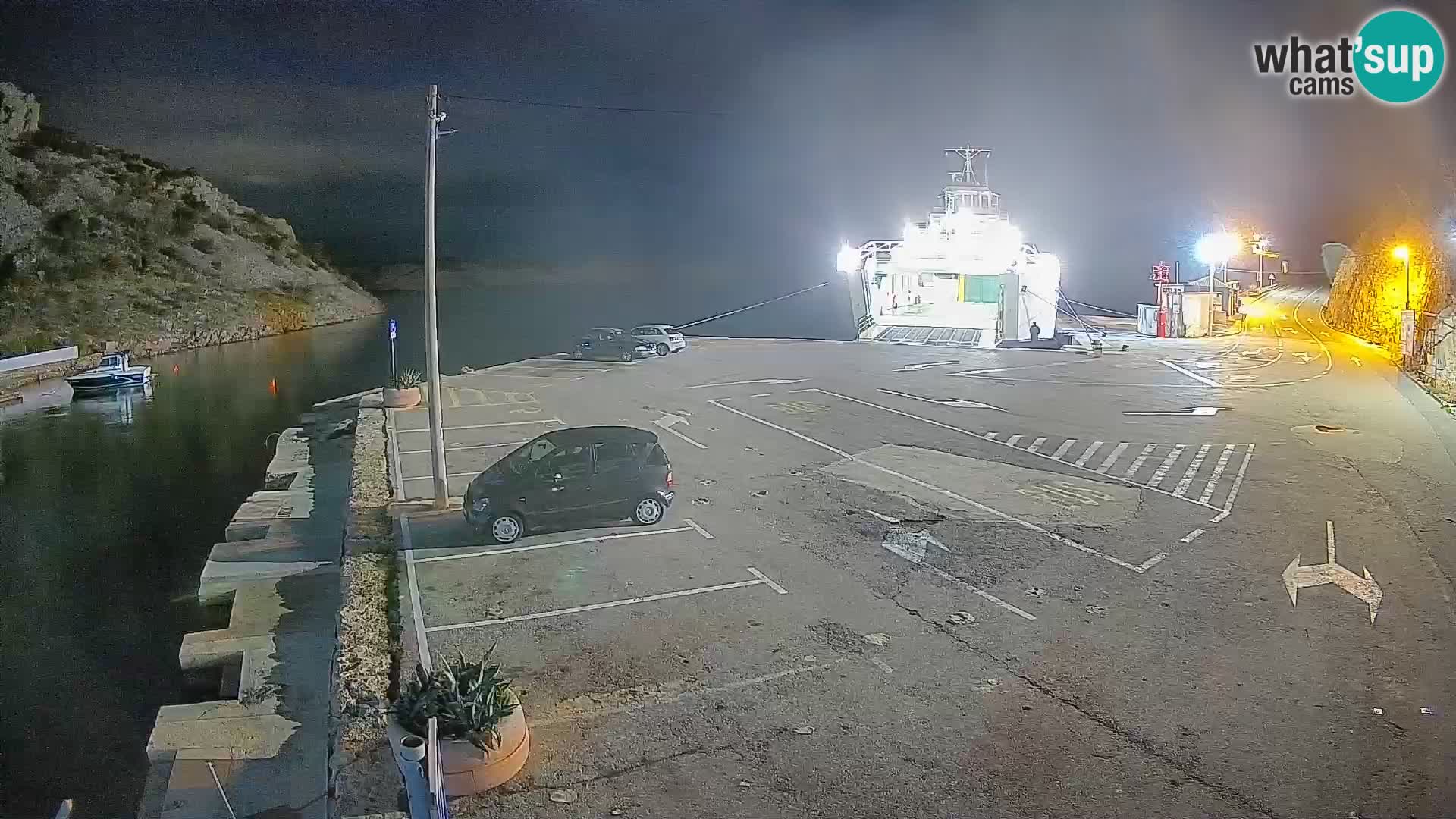 Webcam Prizna ferry port to Pag island