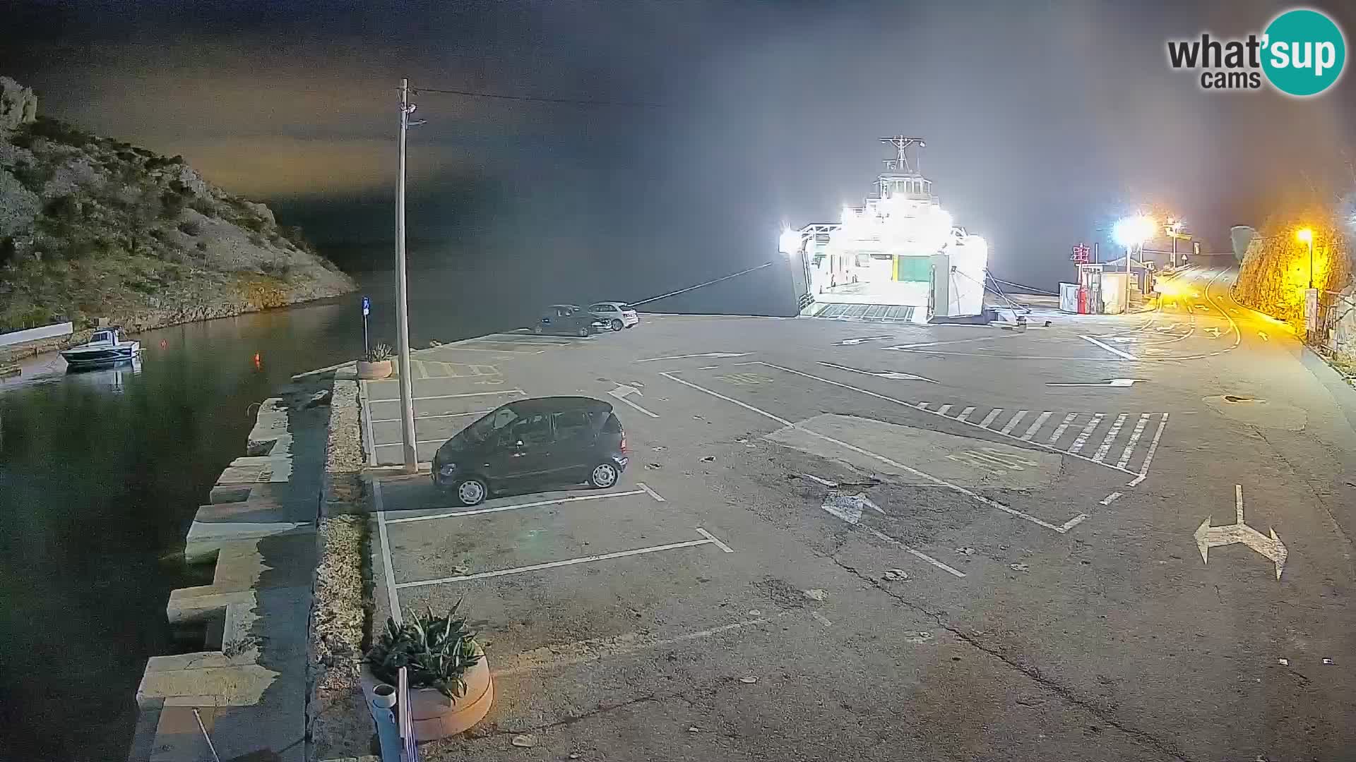 Webcam Fährhafen Prizna – zur Insel Pag