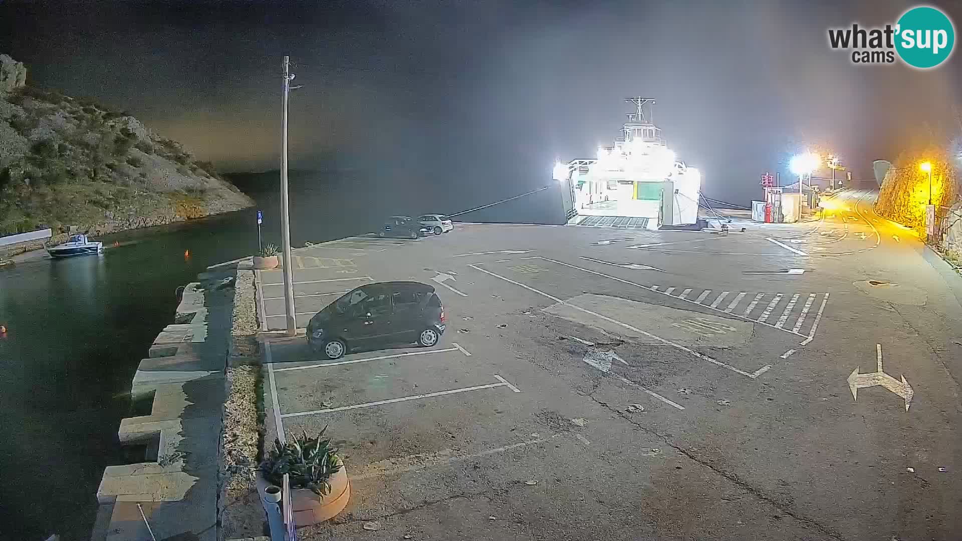 Webcam Prizna ferry port to Pag island