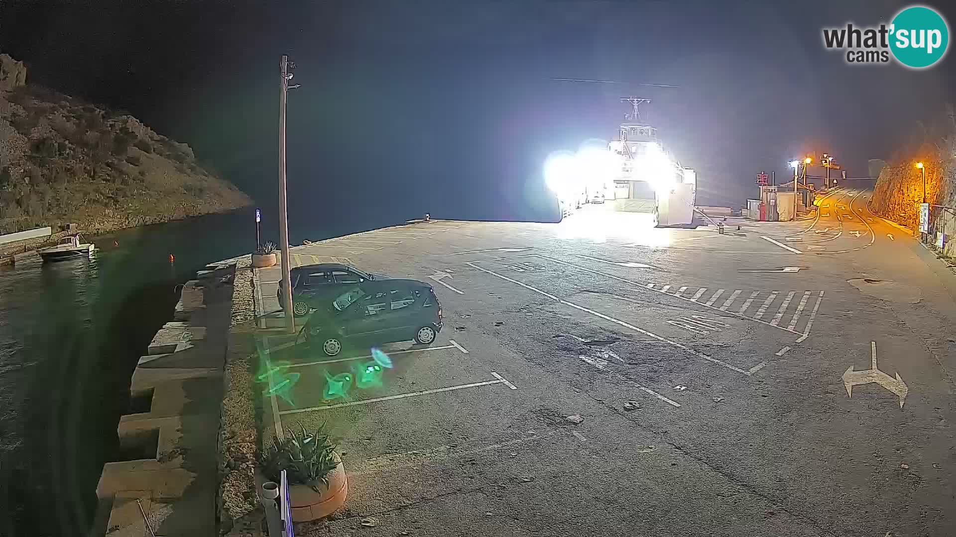 Webcam Prizna ferry port to Pag island
