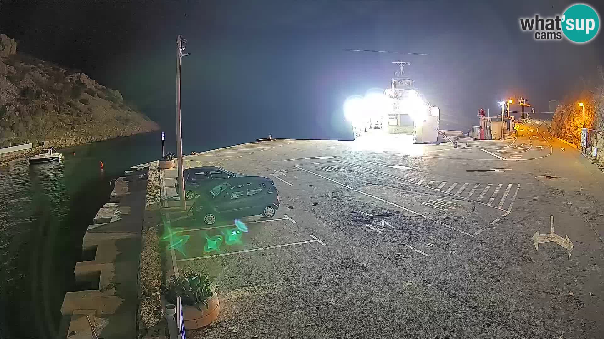 Webcam Prizna ferry port to Pag island