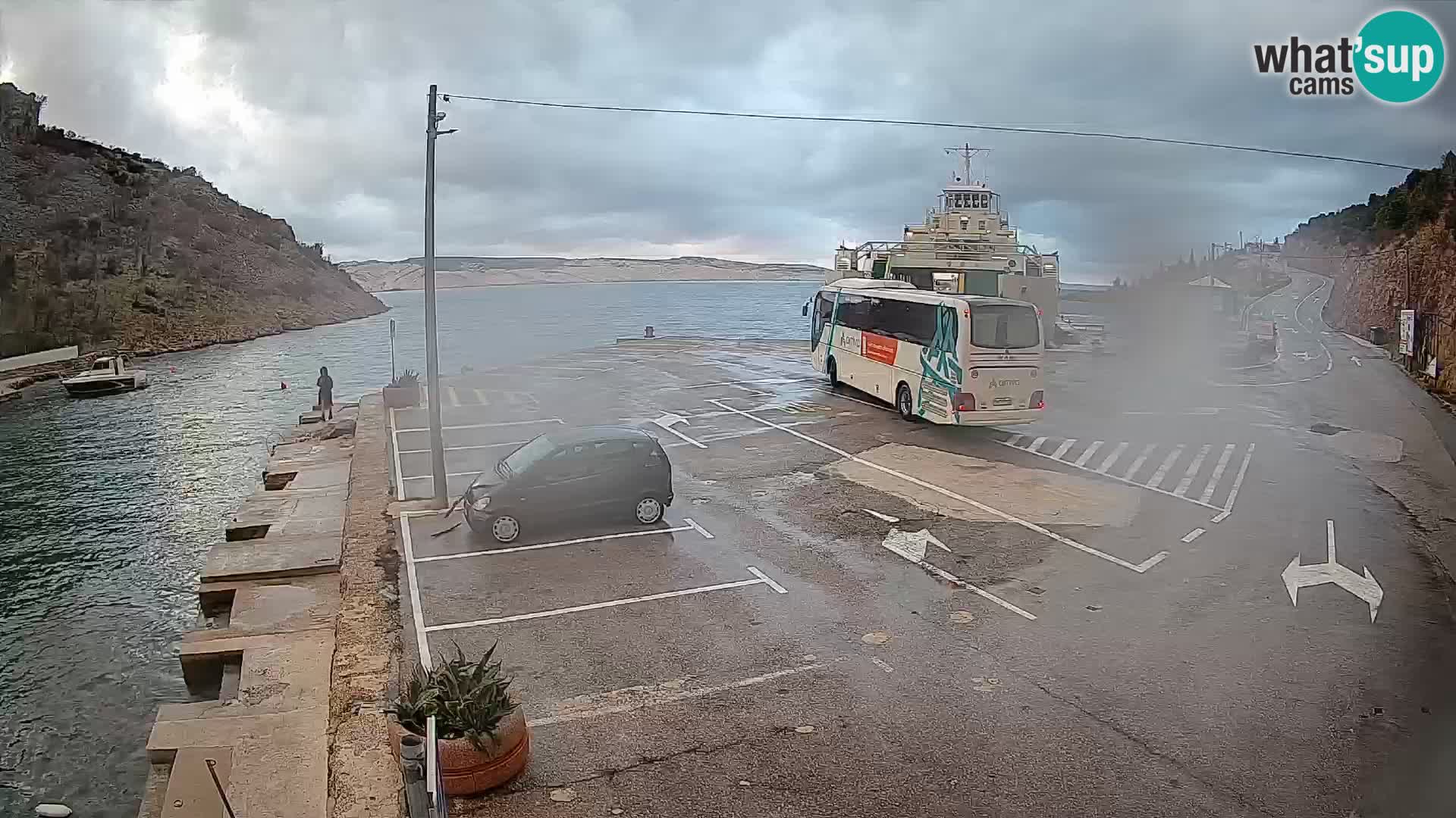 Webcam Fährhafen Prizna – zur Insel Pag