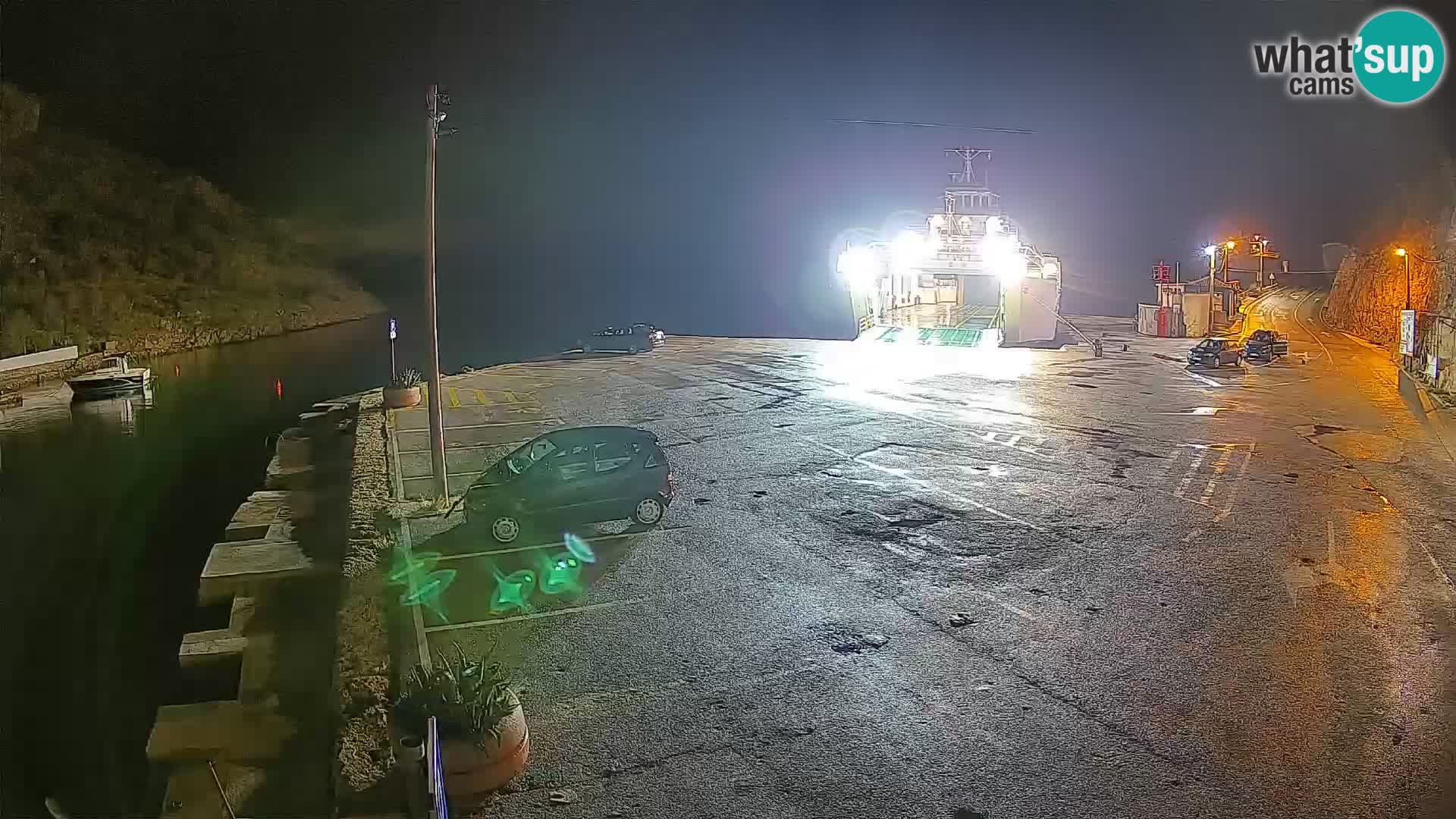 Webcam port de ferry de Prizna – vers l’île de Pag