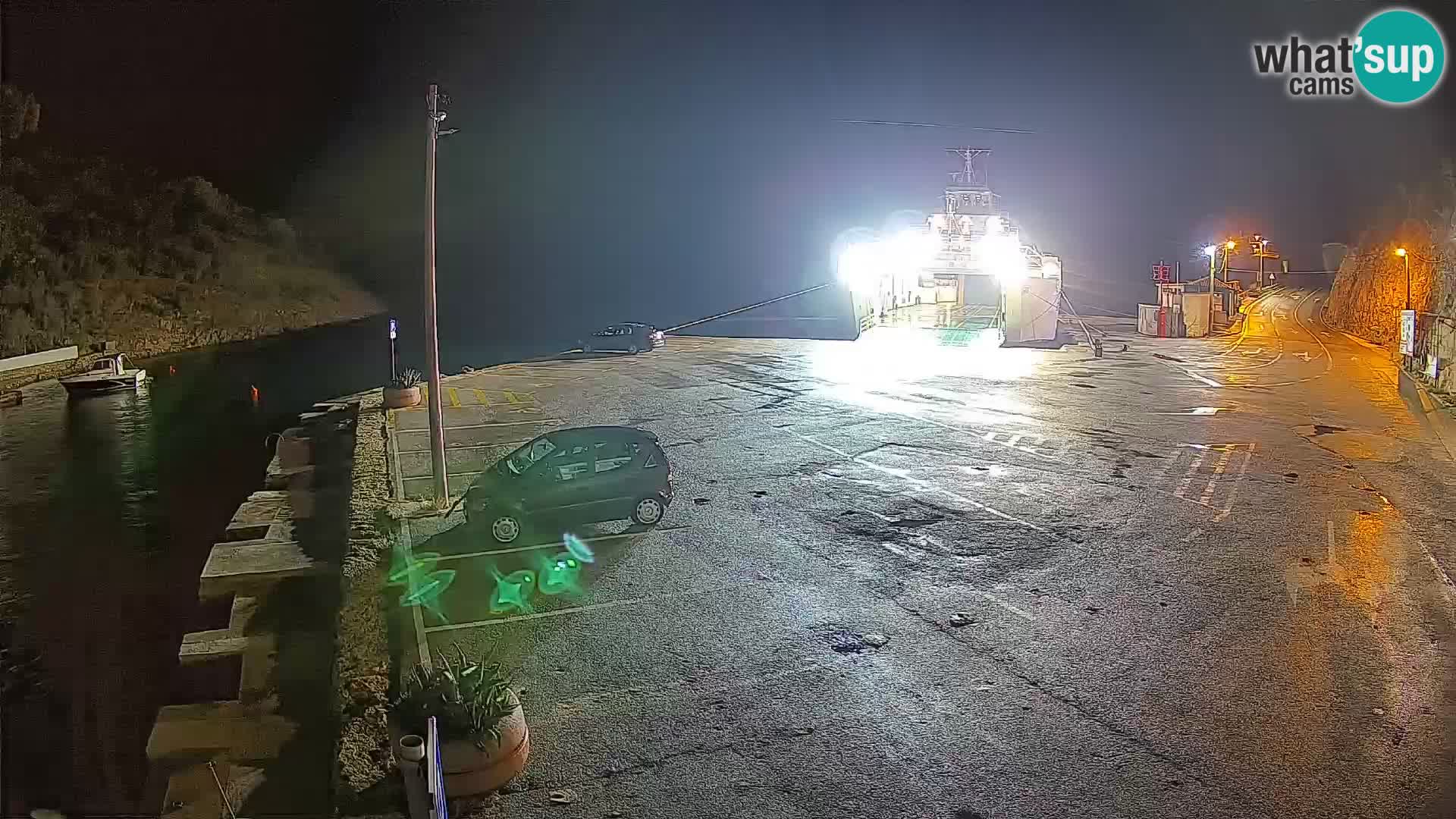 Webcam Prizna ferry port to Pag island