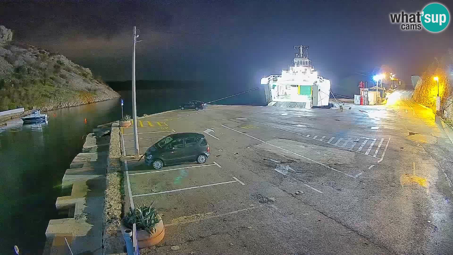 Webcam Fährhafen Prizna – zur Insel Pag