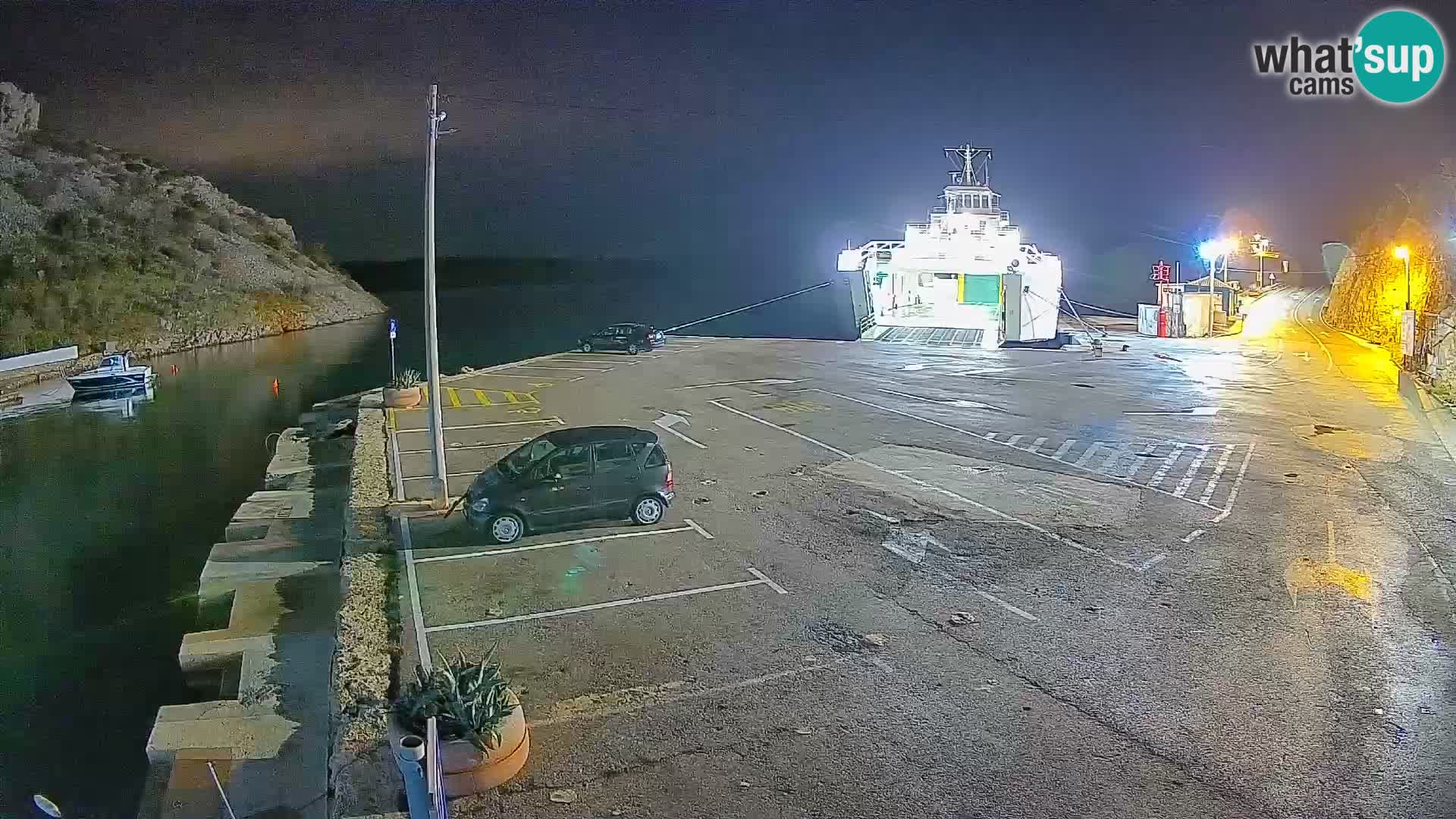 Webcam Fährhafen Prizna – zur Insel Pag