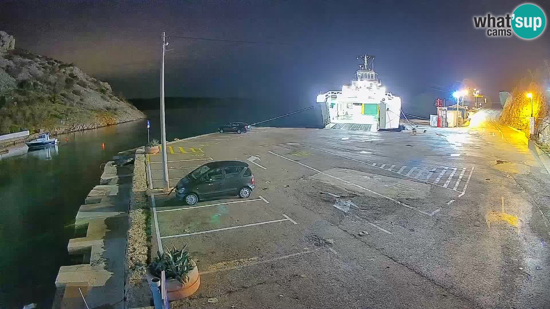 Webcam Fährhafen Prizna – zur Insel Pag