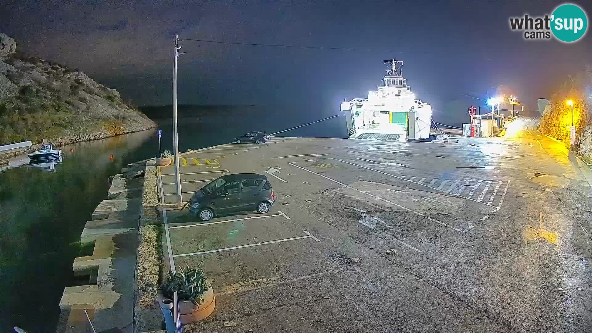 Webcam port de ferry de Prizna – vers l’île de Pag