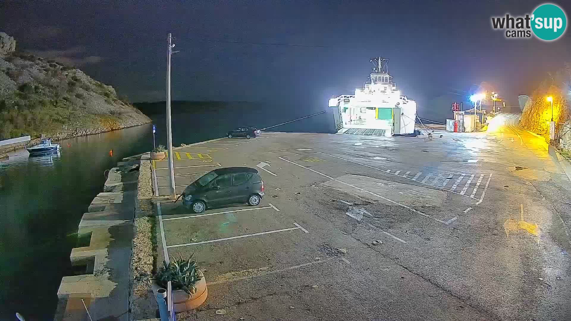 Webcam Fährhafen Prizna – zur Insel Pag