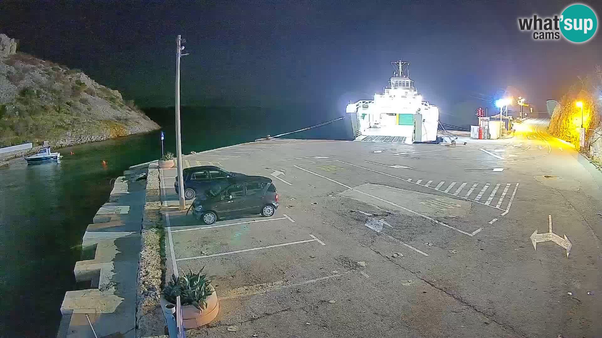 Webcam Fährhafen Prizna – zur Insel Pag