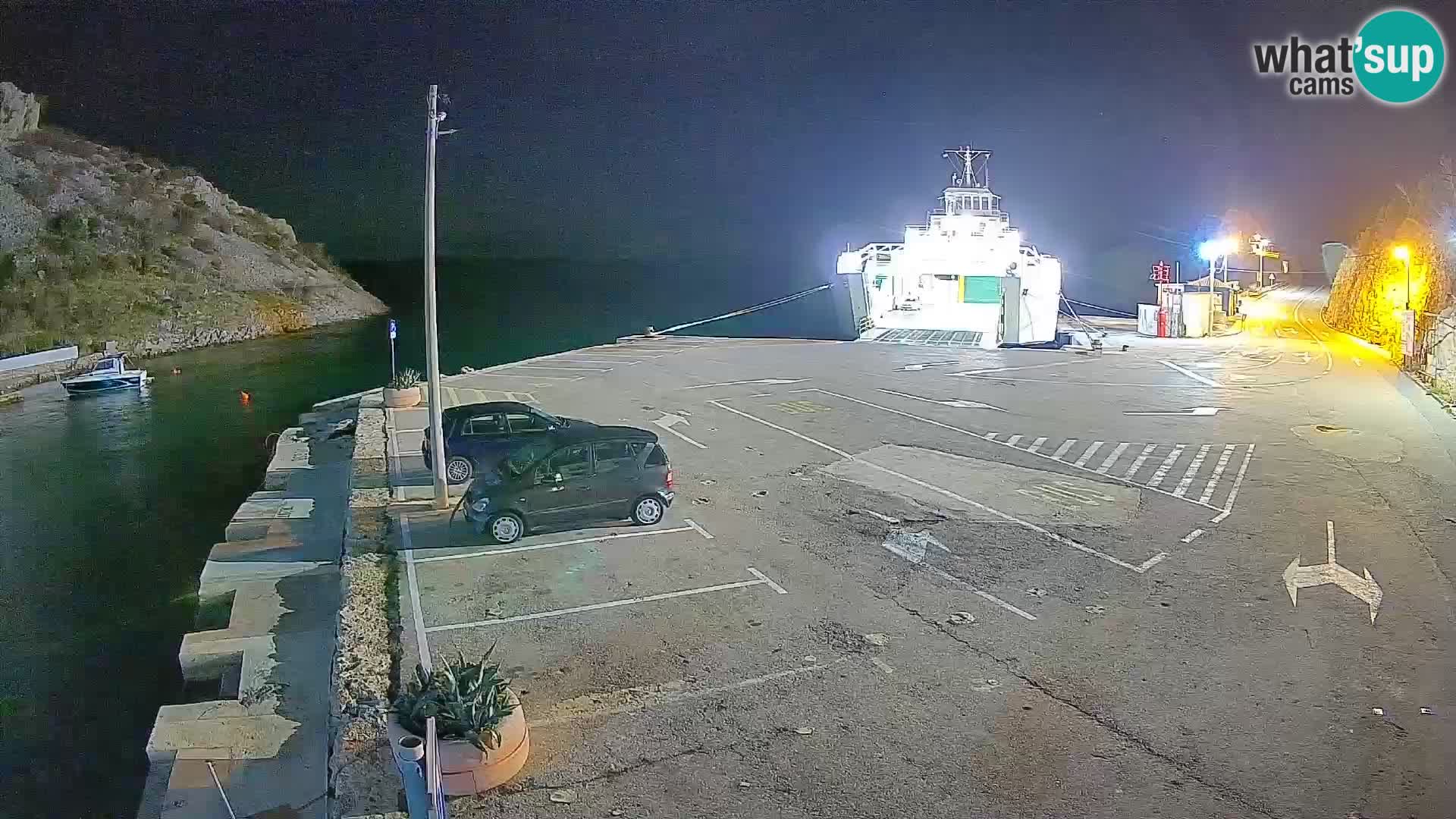 Webcam Prizna ferry port to Pag island