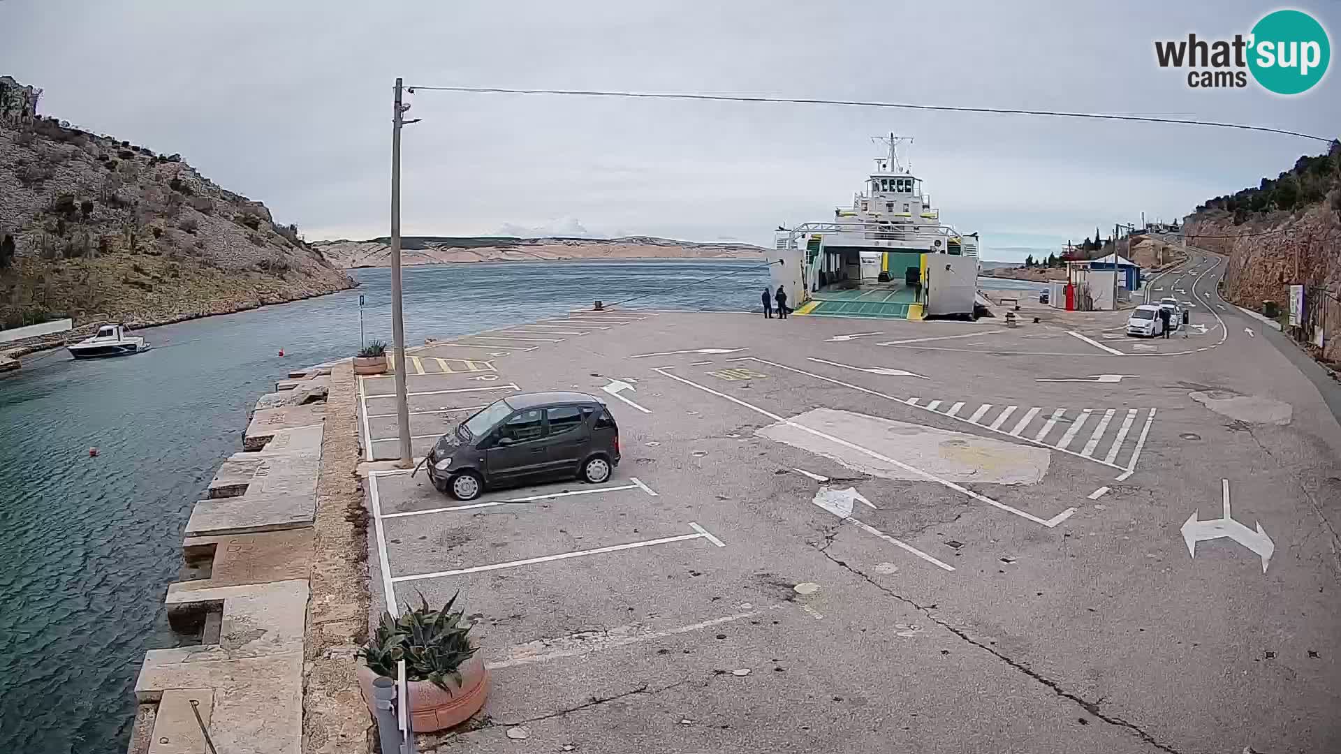 Webcam Fährhafen Prizna – zur Insel Pag