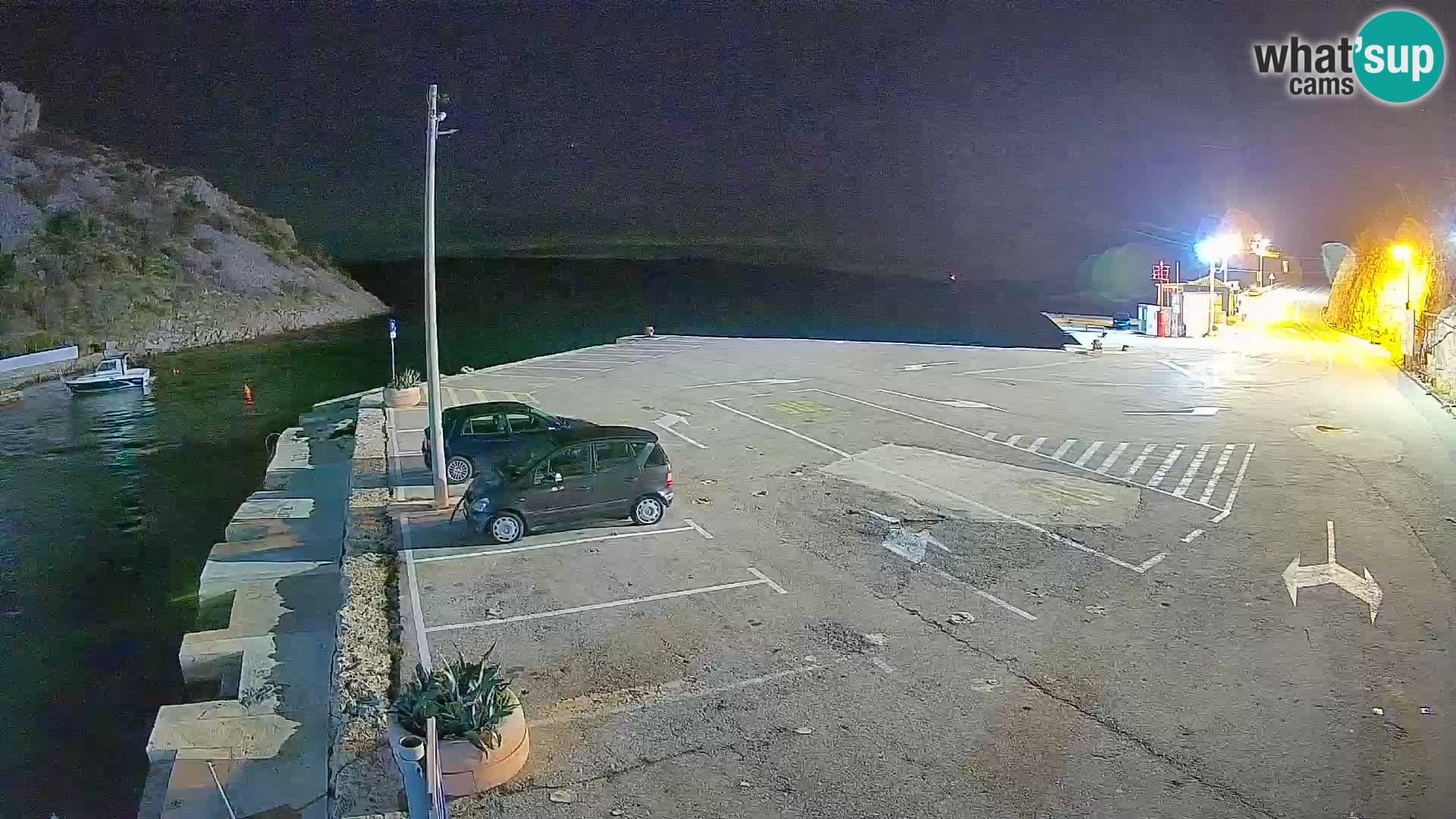 Webcam Prizna ferry port to Pag island