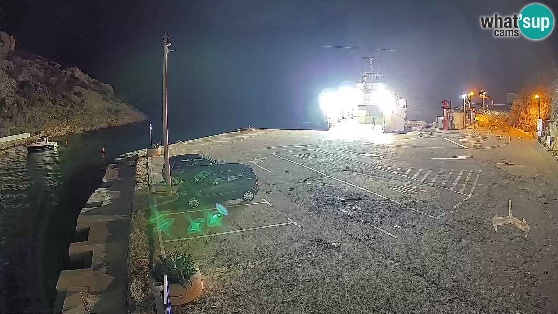 Webcam port de ferry de Prizna – vers l’île de Pag